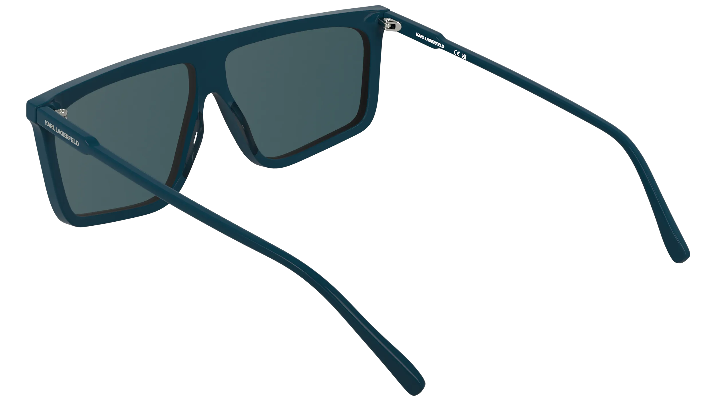 Karl Lagerfeld KL6210S 425 Occhiali da sole Acetato Petrolio Blu Squadrata Normale - immagine 4