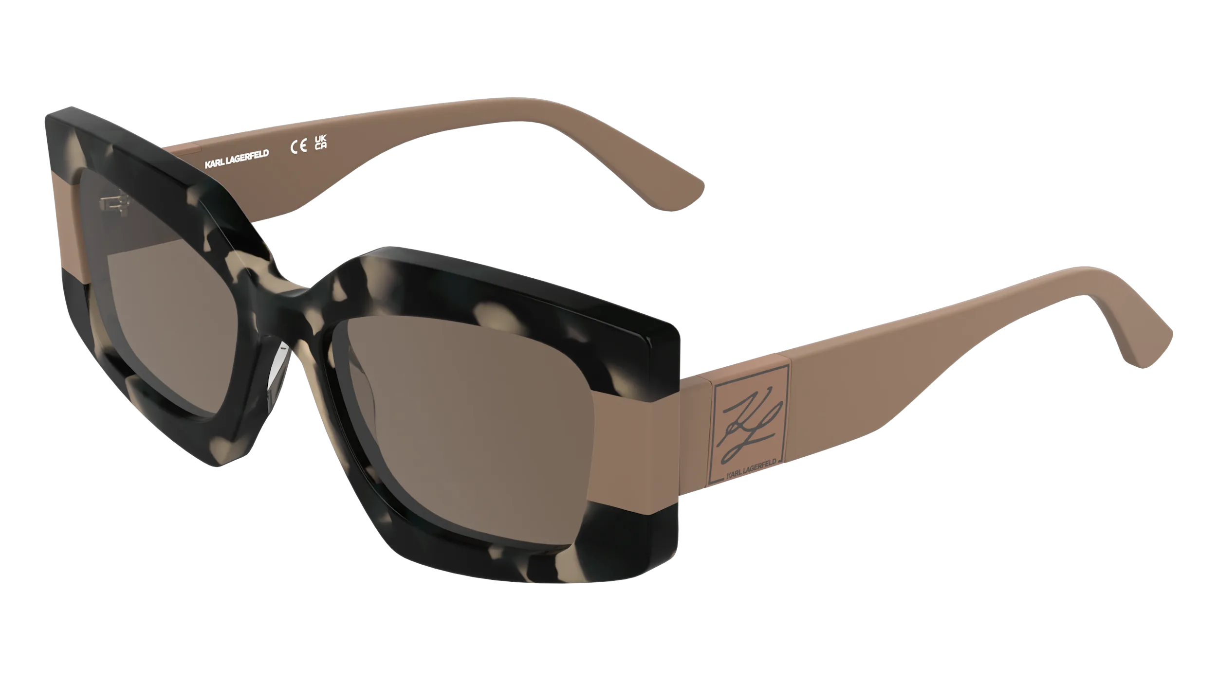 Karl Lagerfeld KL6206S 019 Occhiali da sole Acetato Havana Squadrata Normale - immagine 1