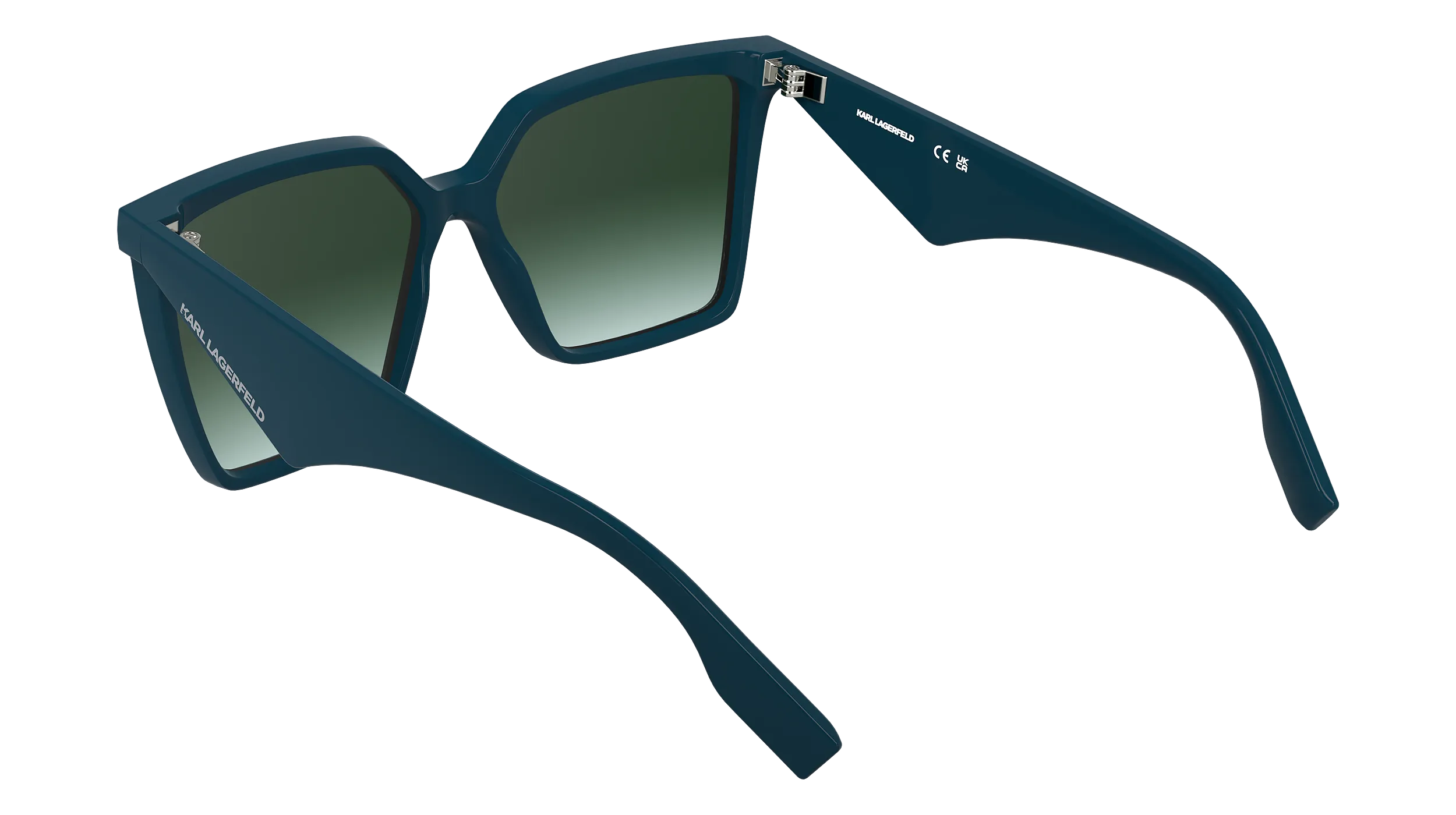 Karl Lagerfeld KL6207S 425 Occhiali da sole Bio-iniettato Petrolio Verde Squadrata Normale Sfumato - immagine 4