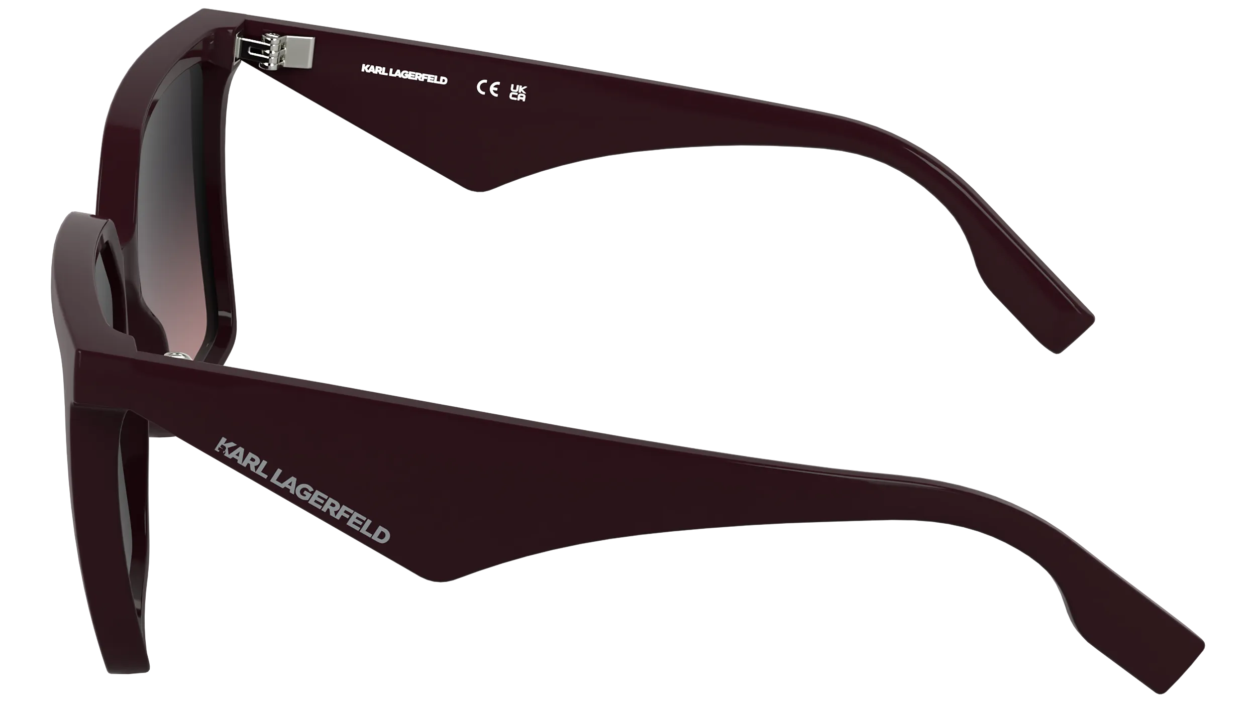 Karl Lagerfeld KL6207S 601 Occhiali da sole Bio-iniettato Bordeaux Viola Squadrata Normale - immagine 3