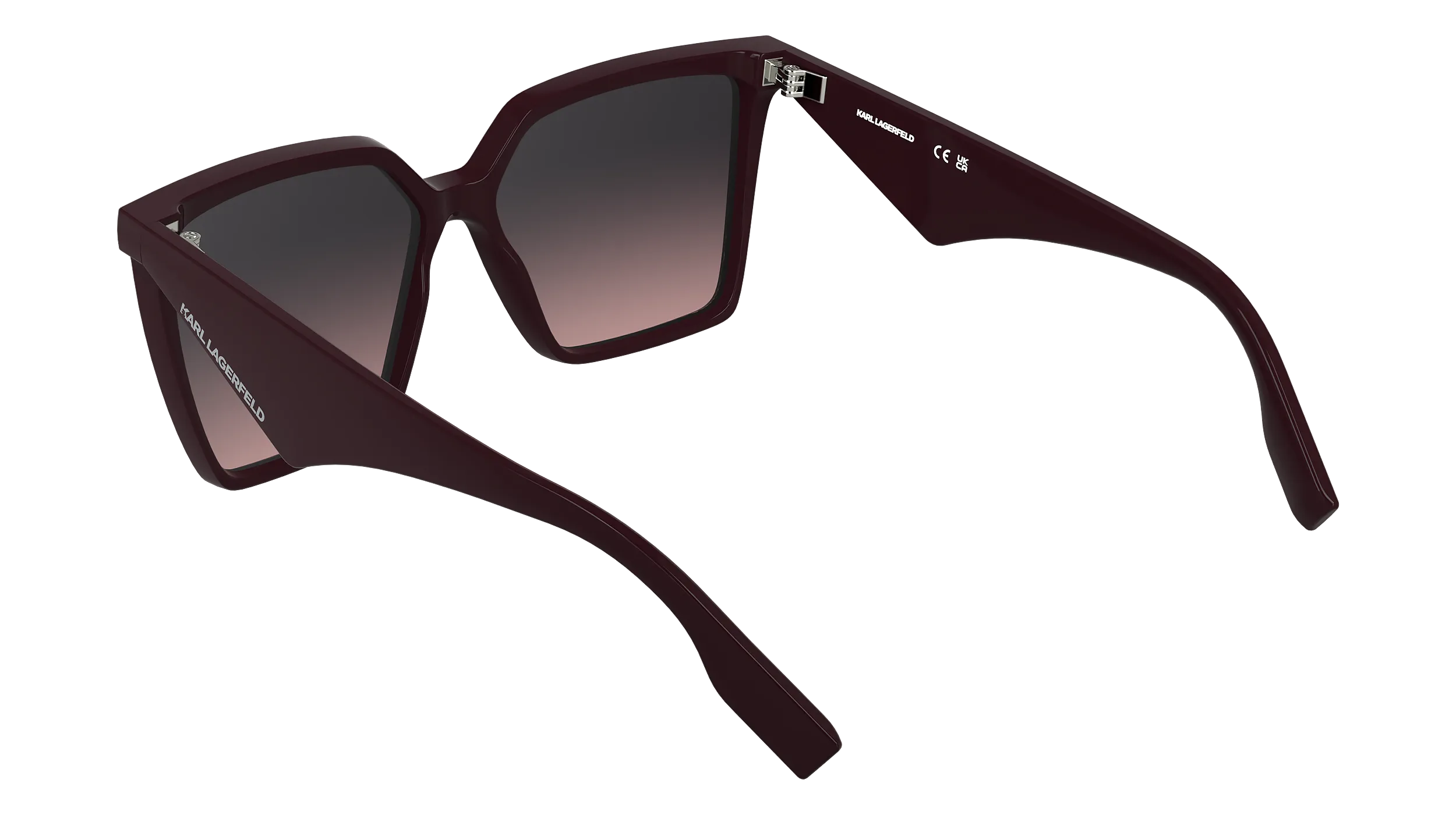 Karl Lagerfeld KL6207S 601 Occhiali da sole Bio-iniettato Bordeaux Viola Squadrata Normale - immagine 4