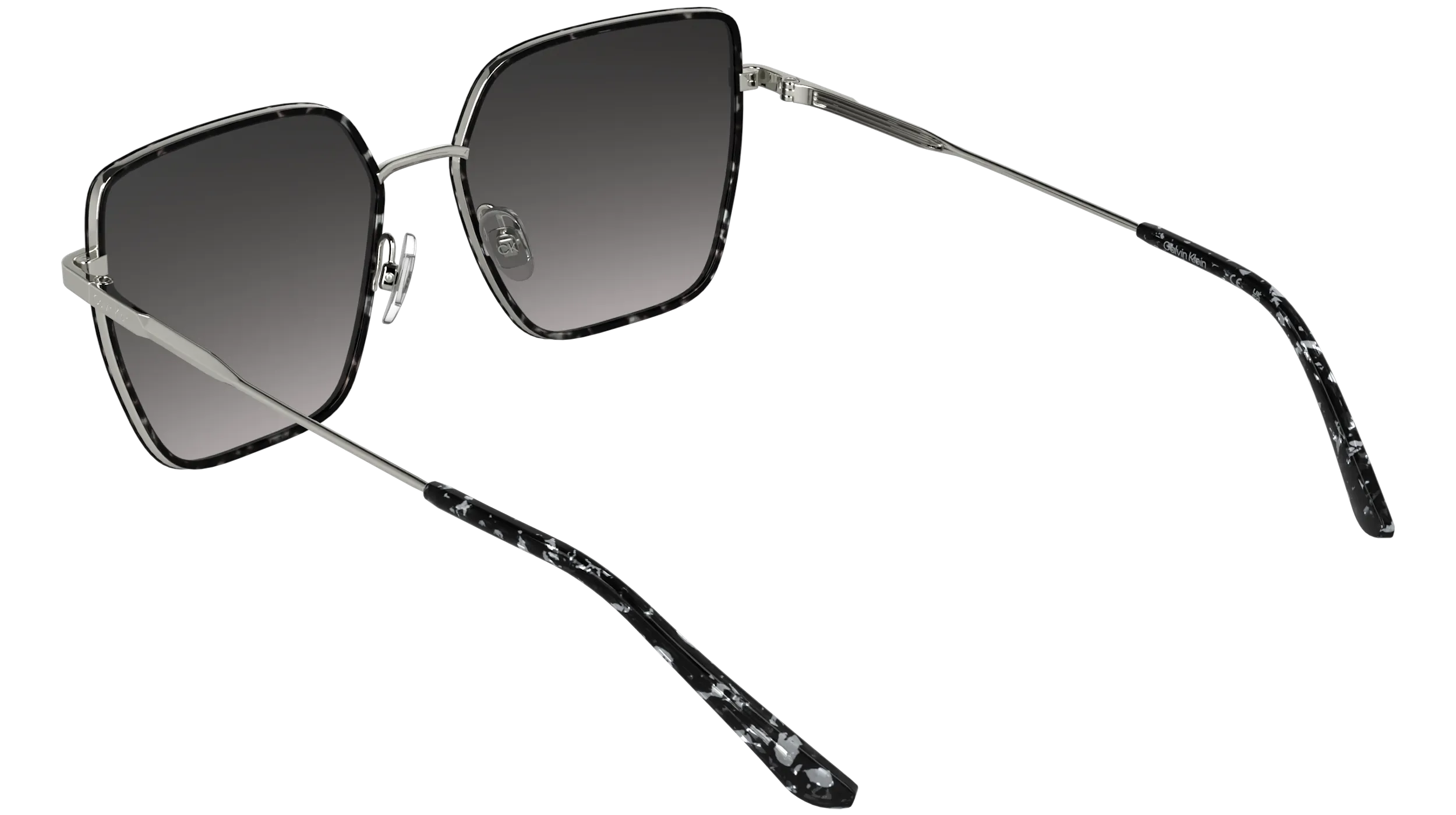 Calvin Klein CK25111S 025 Occhiali da sole Metallo Havana Fumo Farfalla Normale - immagine 4