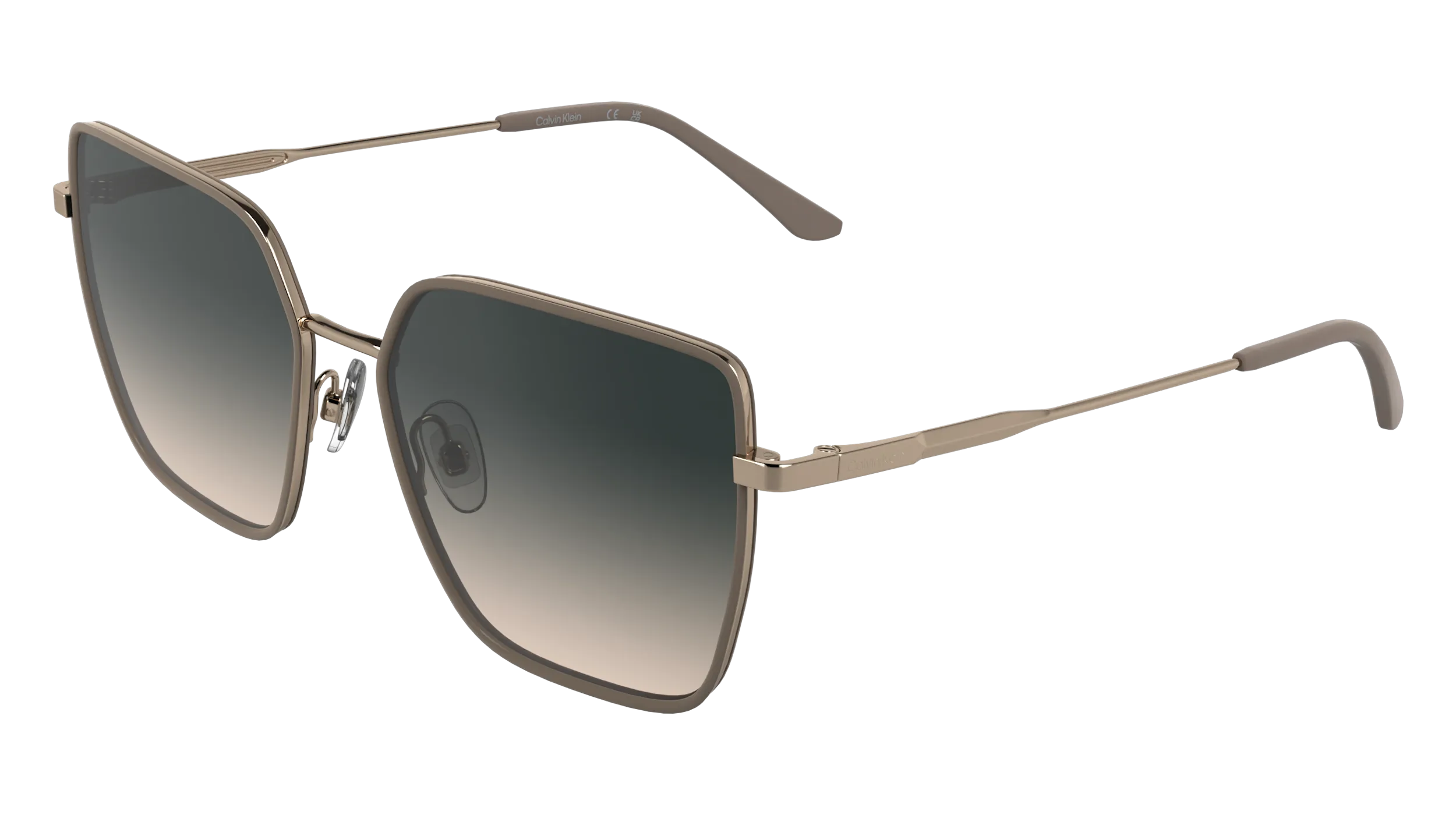 Calvin Klein CK25111S 601 Occhiali da sole Metallo Rosa Farfalla Normale Sfumato - immagine 1