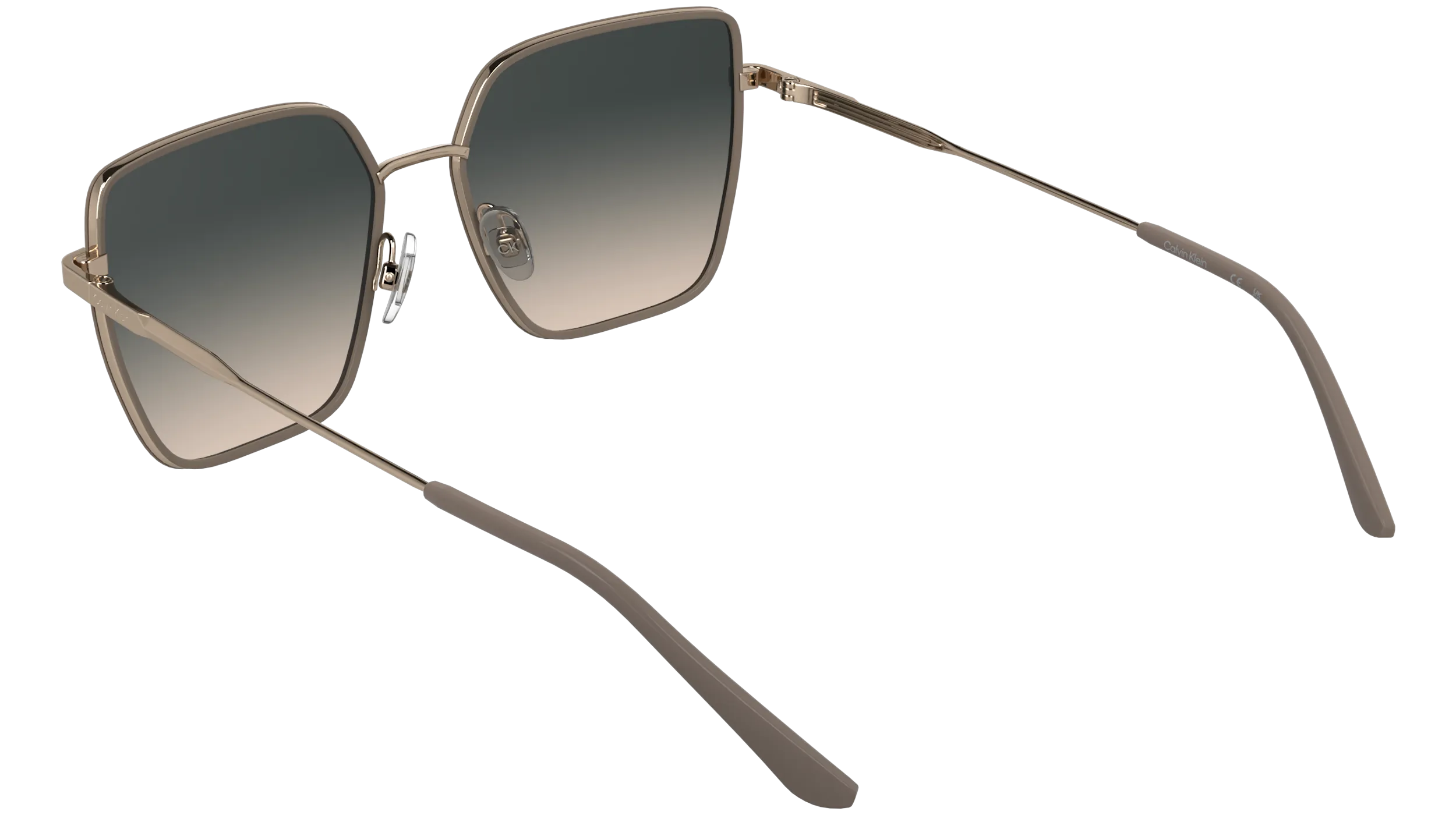 Calvin Klein CK25111S 601 Occhiali da sole Metallo Rosa Farfalla Normale Sfumato - immagine 4