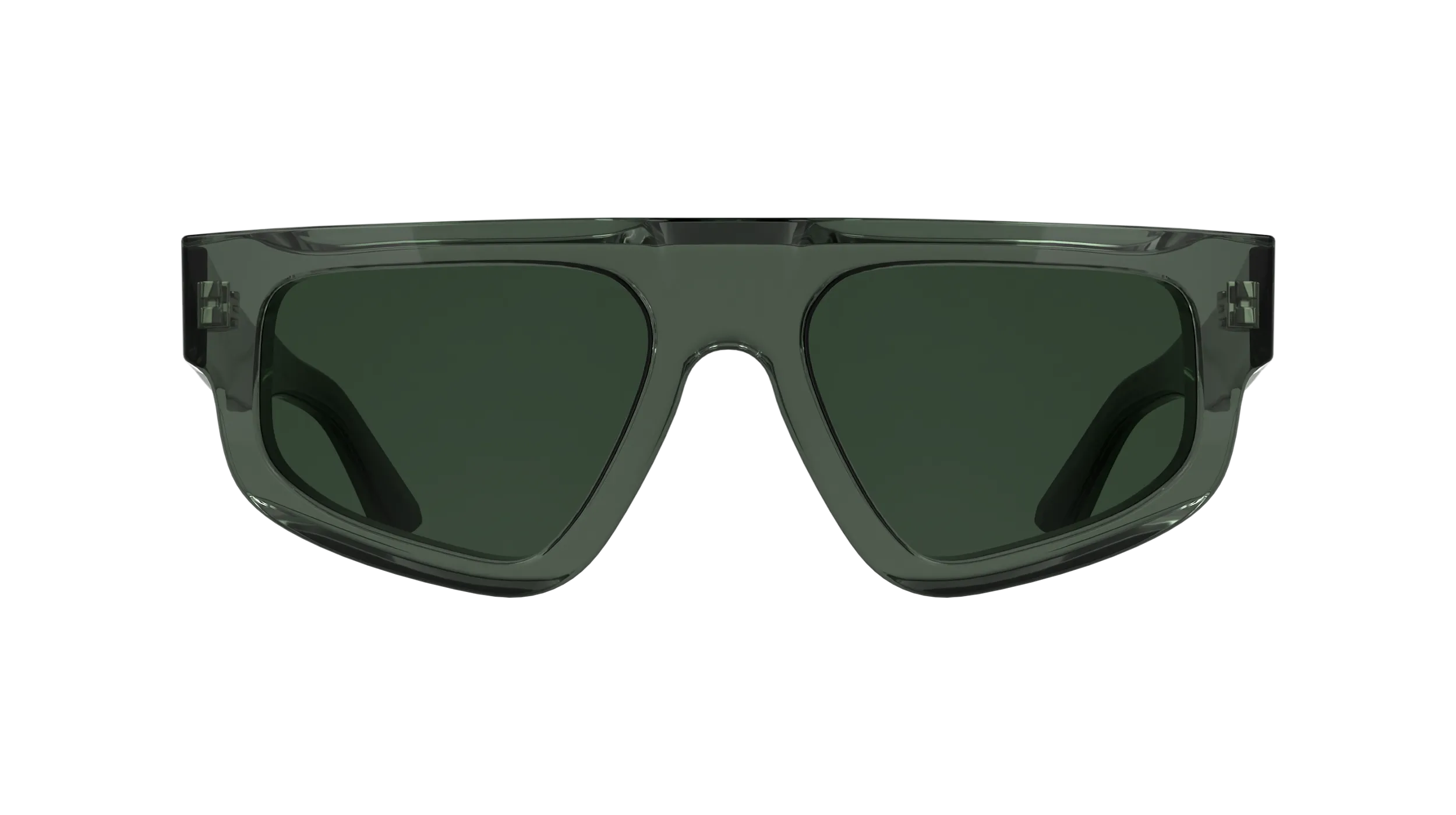 Calvin Klein CK25539S 300 Occhiali da sole Acetato Verde Squadrata Normale - immagine 2