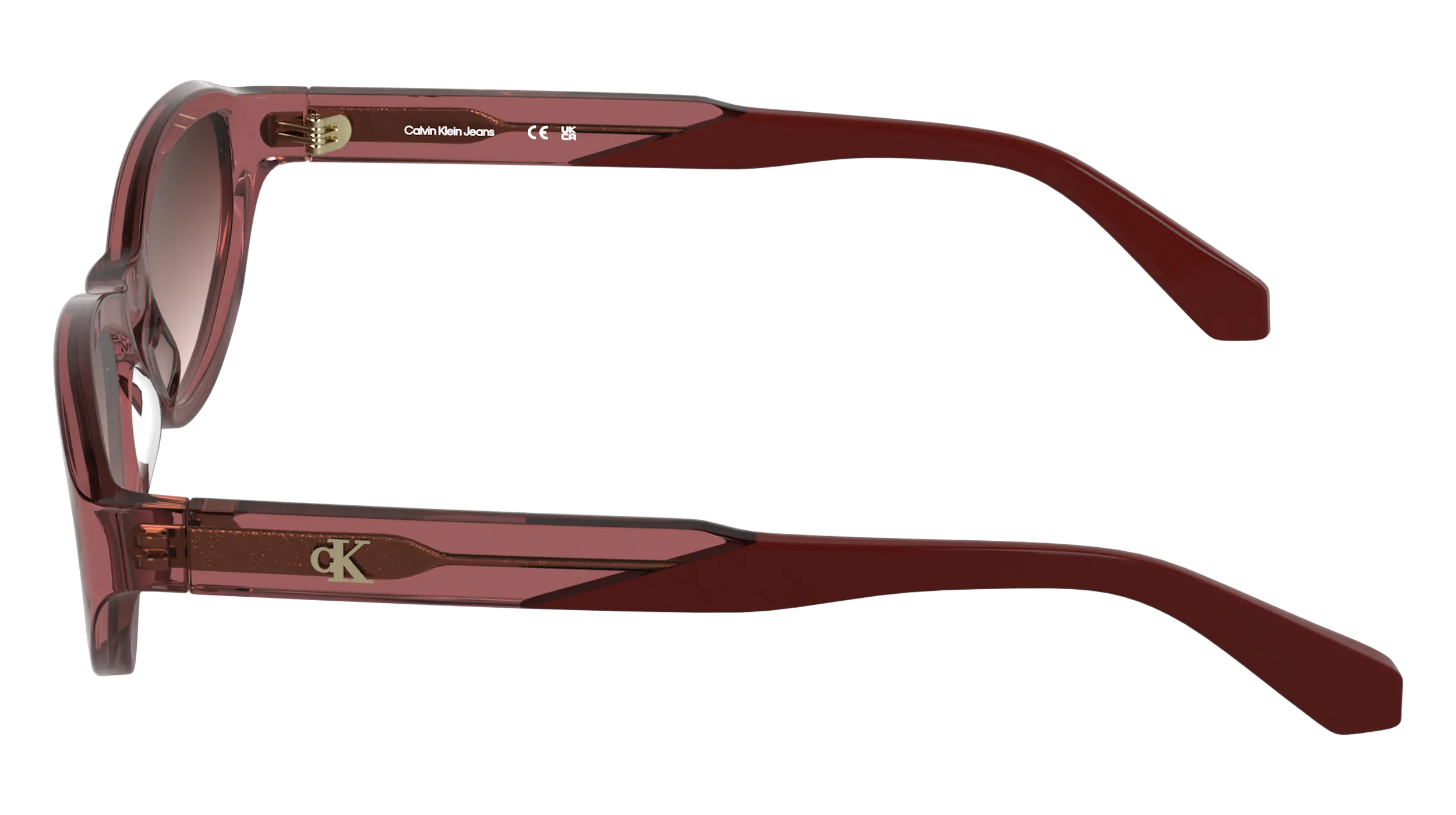 Calvin Klein CKJ25618S 600 Occhiali da sole Acetato Rosso Rosa Cat Eye Normale - immagine 3