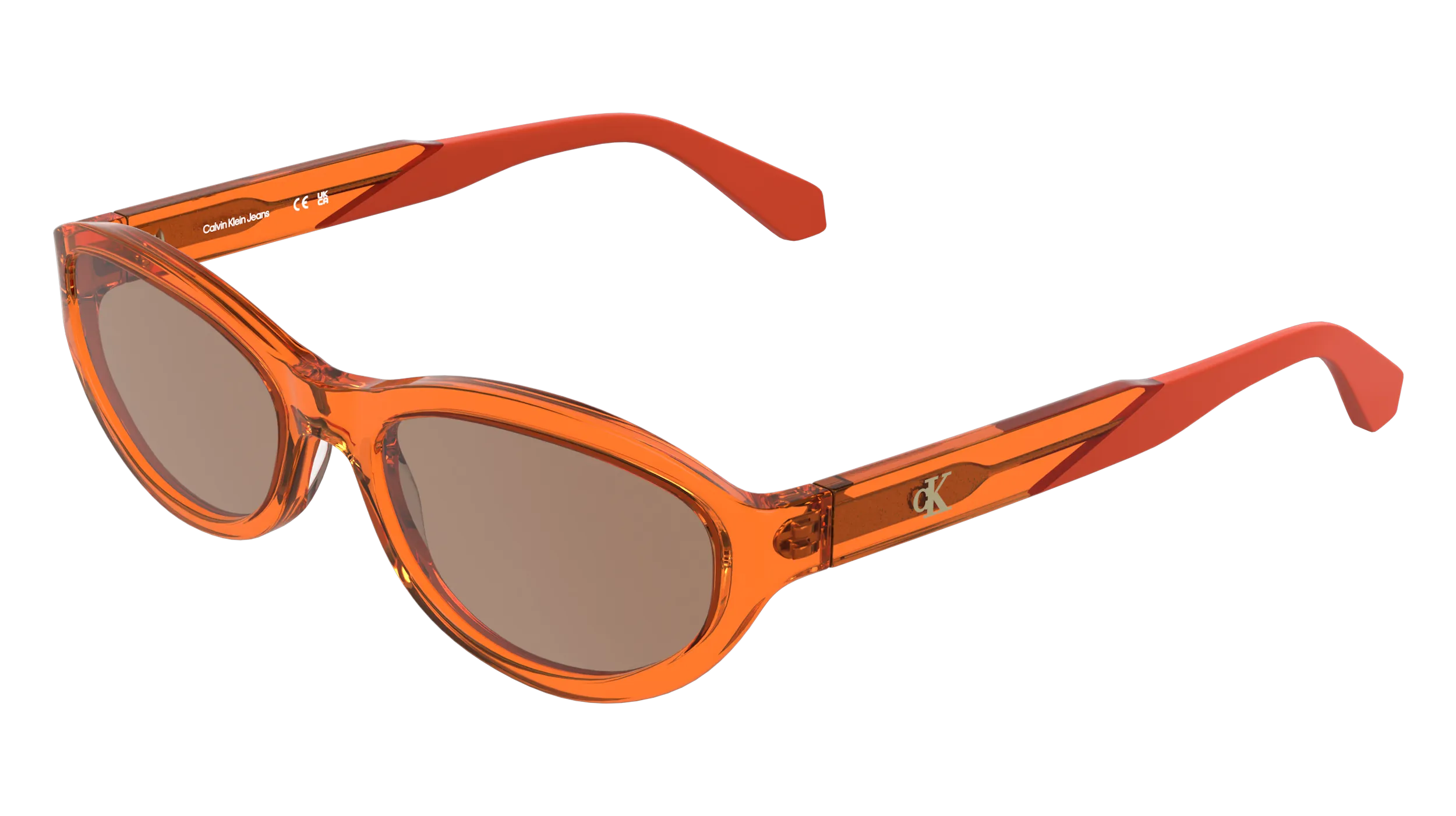 Calvin Klein CKJ25618S 800 Occhiali da sole Acetato Marrone Cat Eye Normale - immagine 1