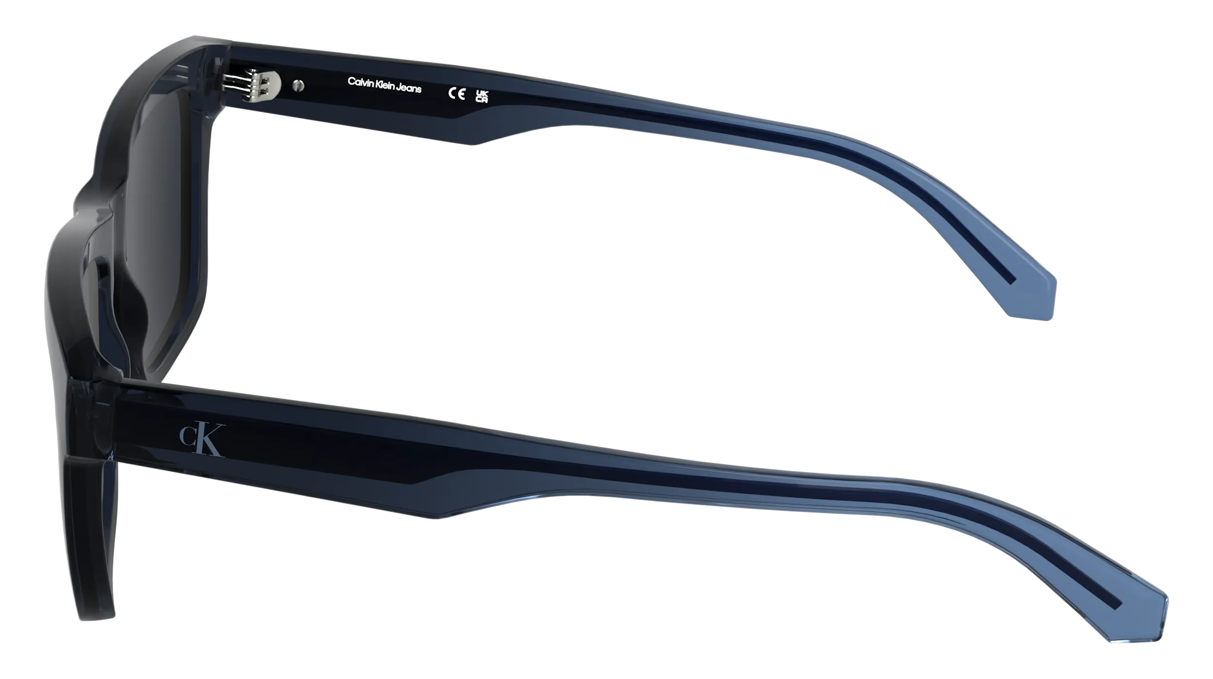 Calvin Klein CKJ25623S 400 Occhiali da sole Bio-iniettato Blu Blu Squadrata Normale - immagine 3