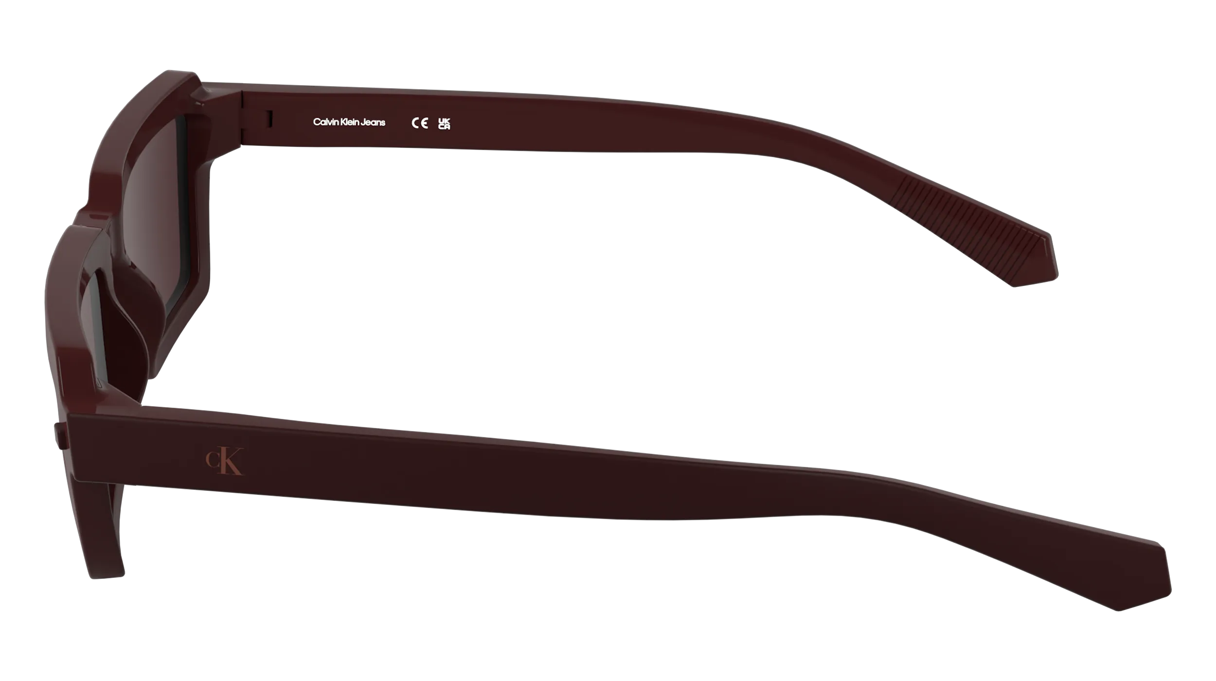 Calvin Klein CKJ25622S 605 Occhiali da sole Bio-iniettato Bordeaux Rosso Squadrata Normale - immagine 3