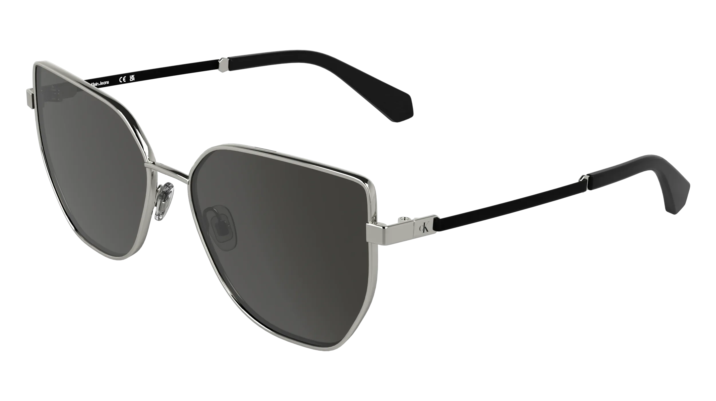 Calvin Klein CKJ25209S 040 Occhiali da sole Metallo Argento Grigio Farfalla Normale - immagine 1