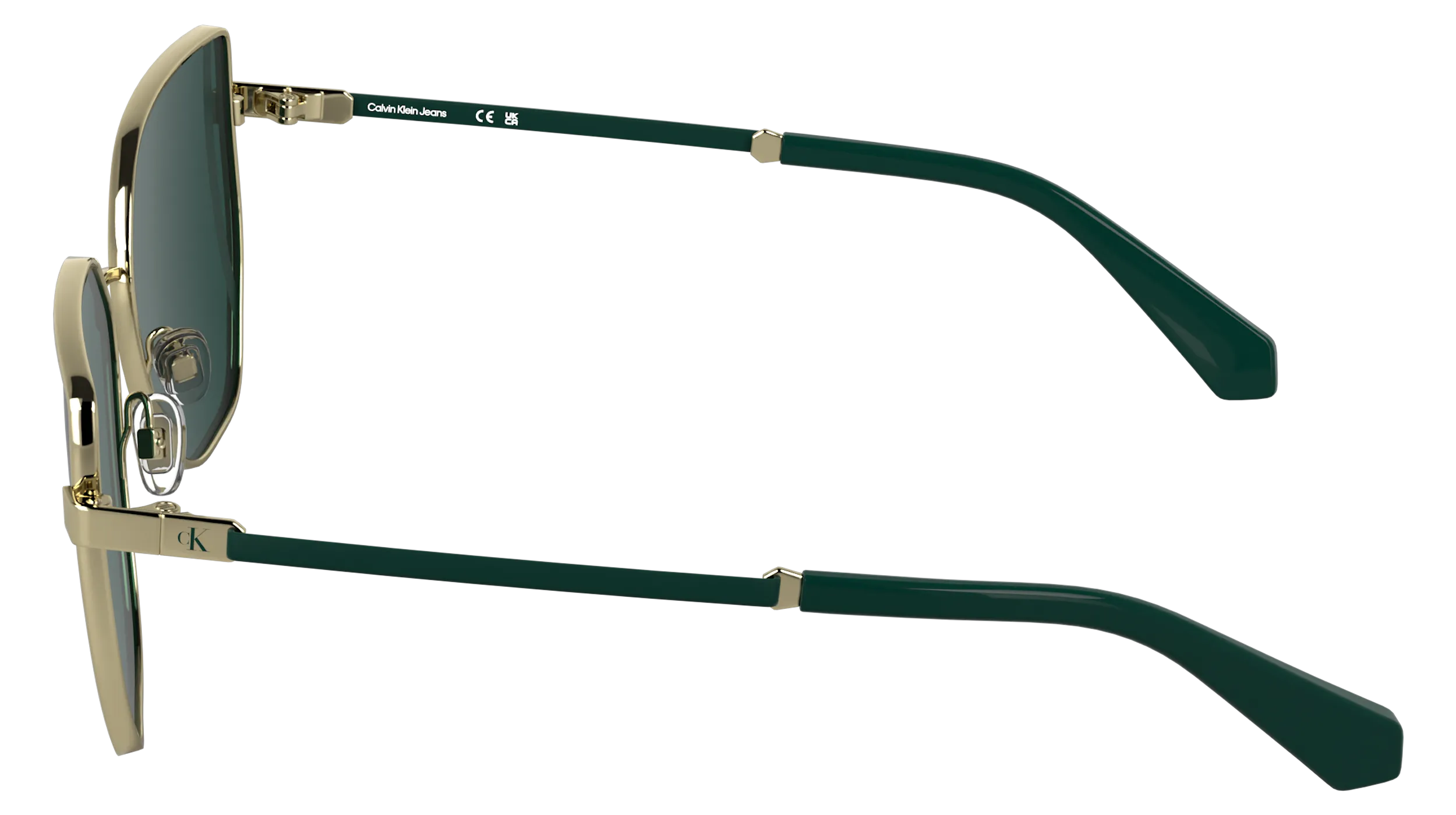 Calvin Klein CKJ25209S 717 Occhiali da sole Metallo Oro Farfalla Normale - immagine 3
