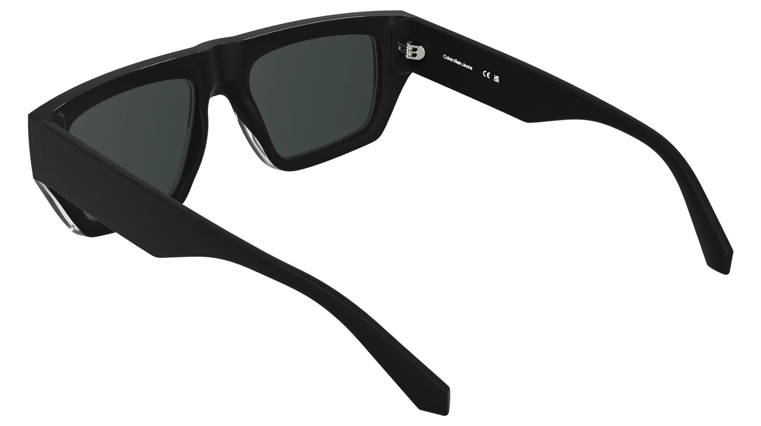 Calvin Klein CKJ25619S 001 Occhiali da sole Bio-iniettato Nero Grigio Squadrata Normale - immagine 4