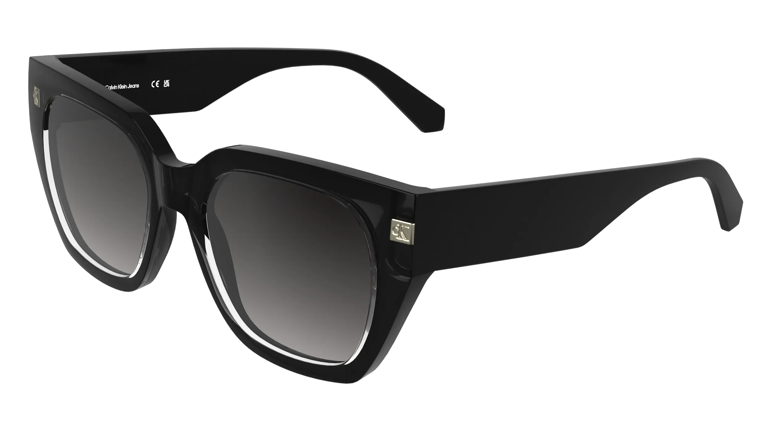 Calvin Klein CKJ25620S 001 Occhiali da sole Bio-iniettato Nero Fumo Farfalla Normale - immagine 1