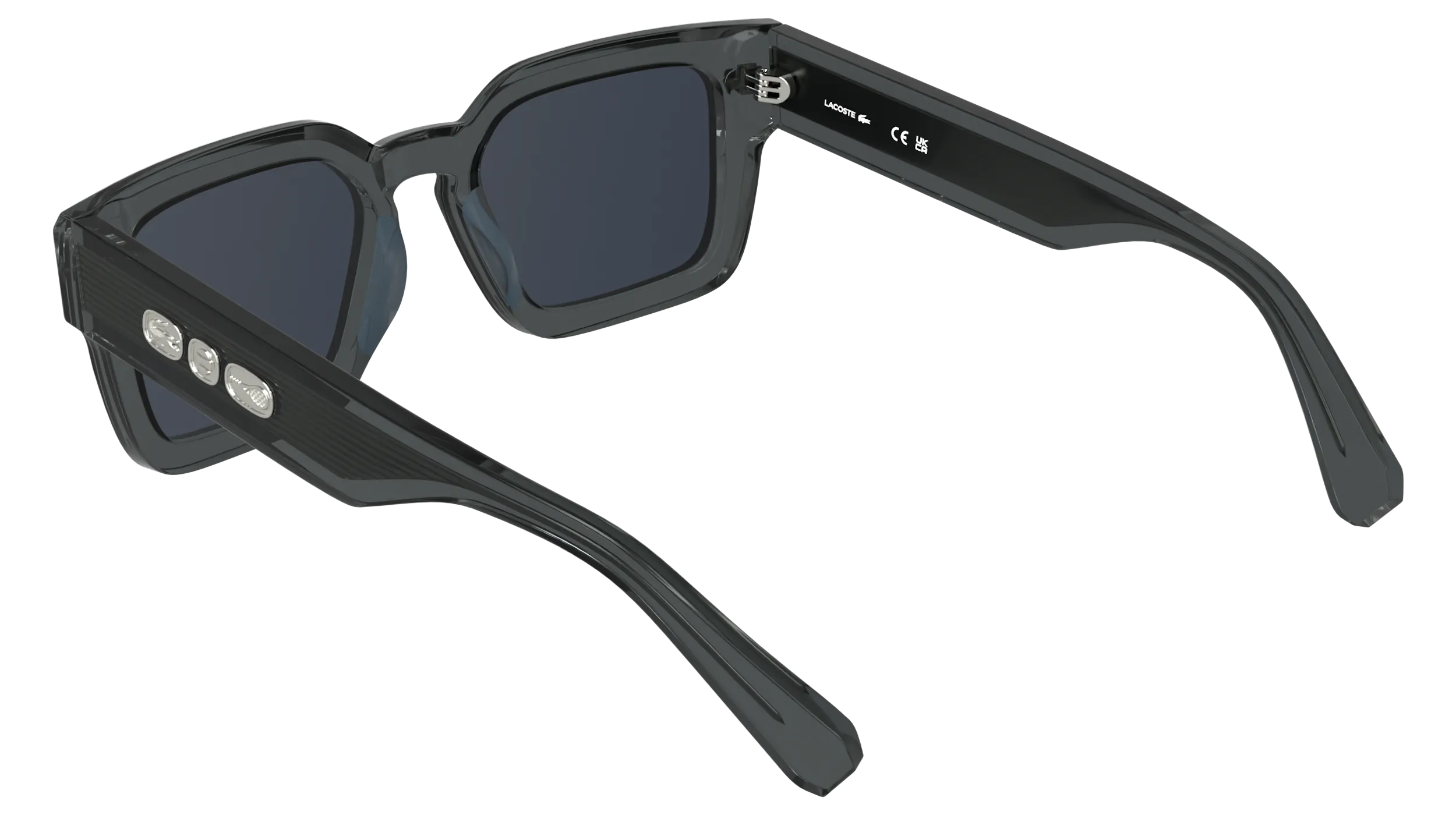 Lacoste L6071S 035 Occhiali da sole Acetato Grigio Blu Squadrata Normale - immagine 4