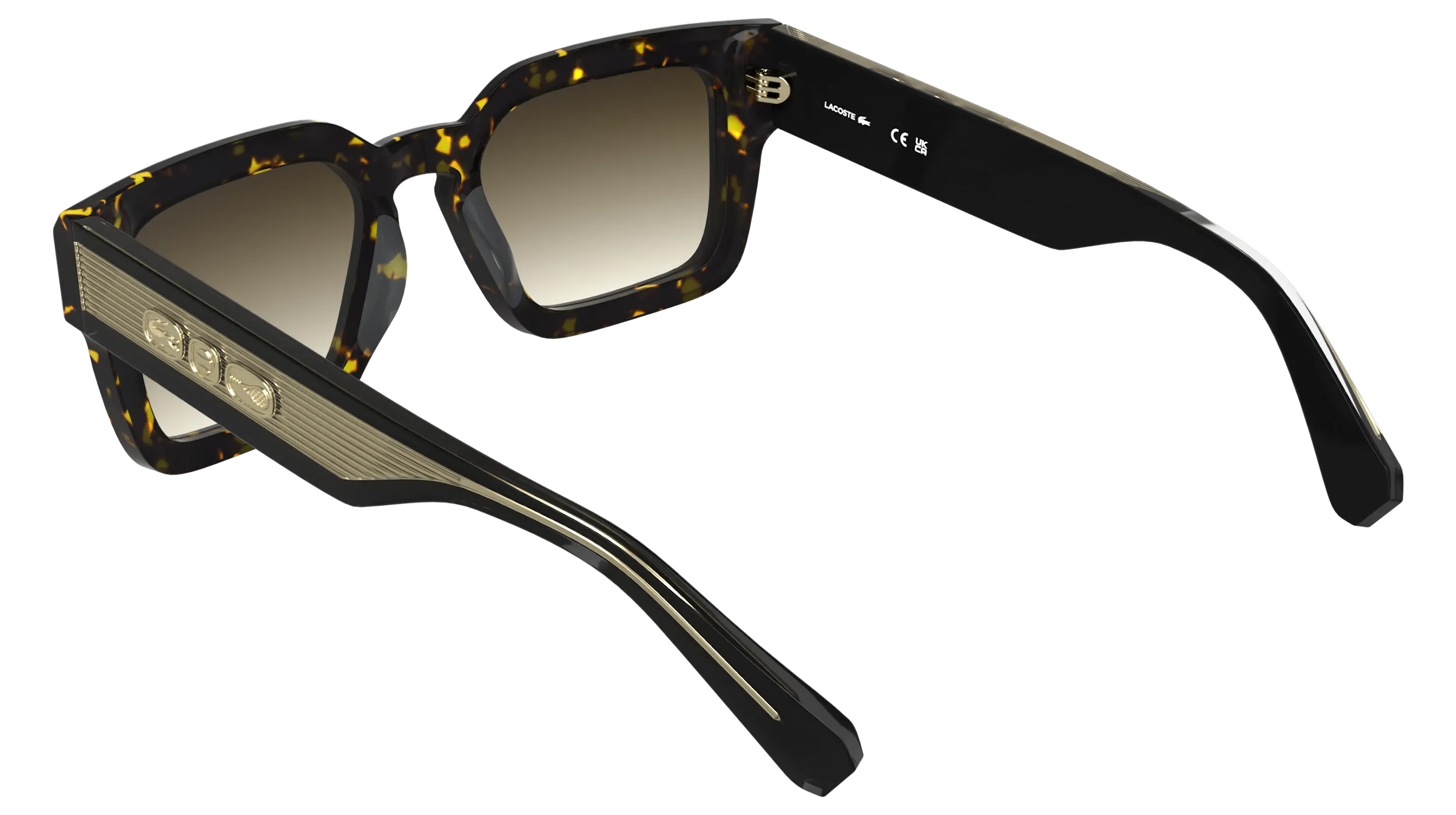 Lacoste L6071S 230 Occhiali da sole Acetato Havana Squadrata Normale Sfumato - immagine 4