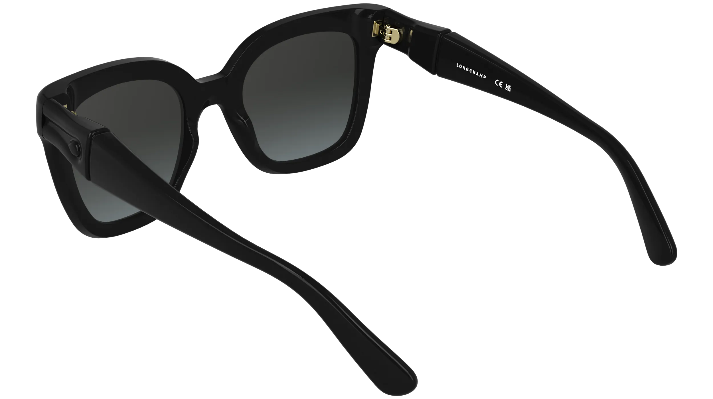 LONGCHAMP LO793S 001 Occhiali da sole Bio-iniettato Nero Squadrata Normale - immagine 4
