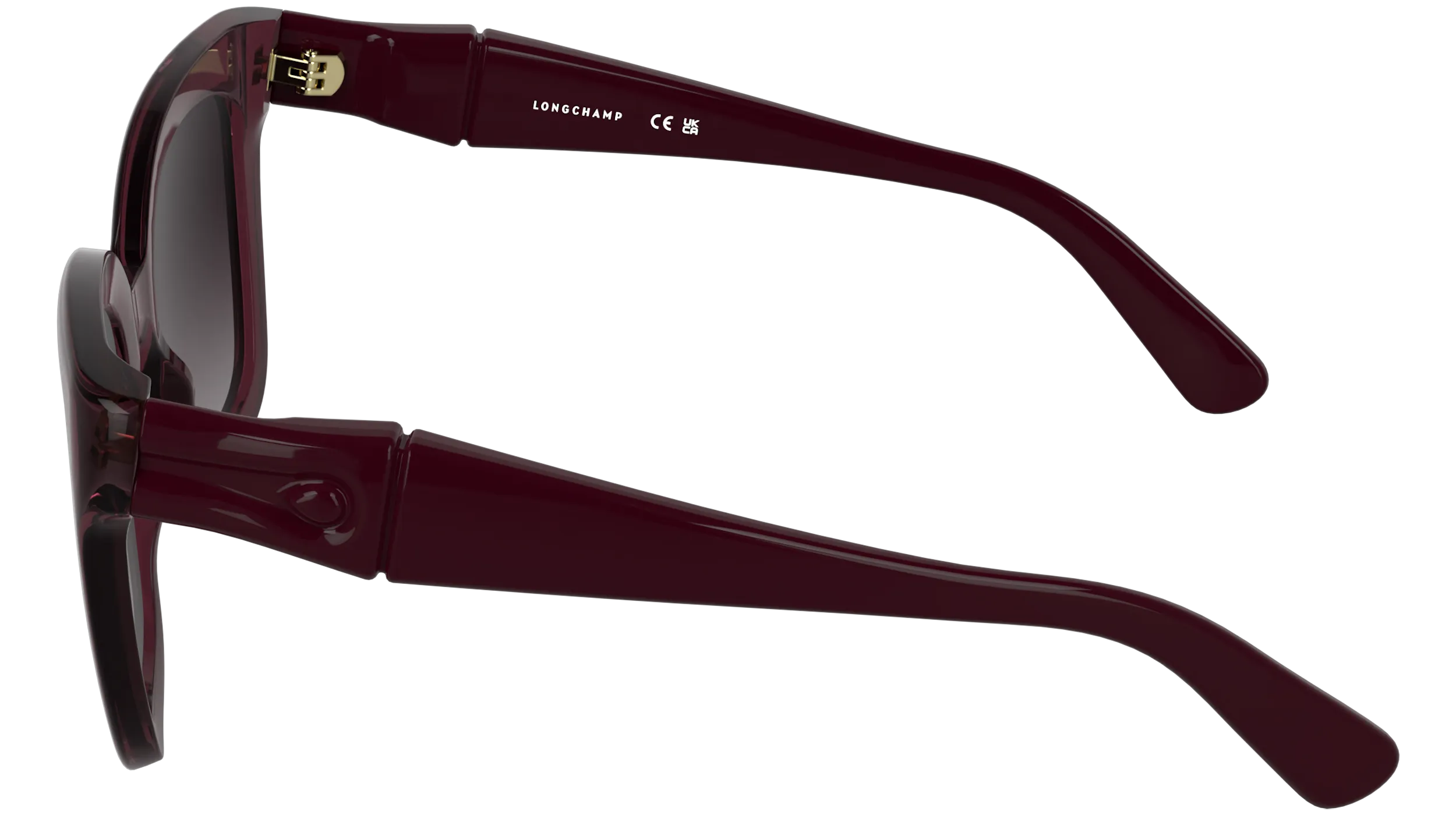 LONGCHAMP LO793S 601 Occhiali da sole Bio-iniettato Bordeaux Bordeaux Squadrata Normale - immagine 3