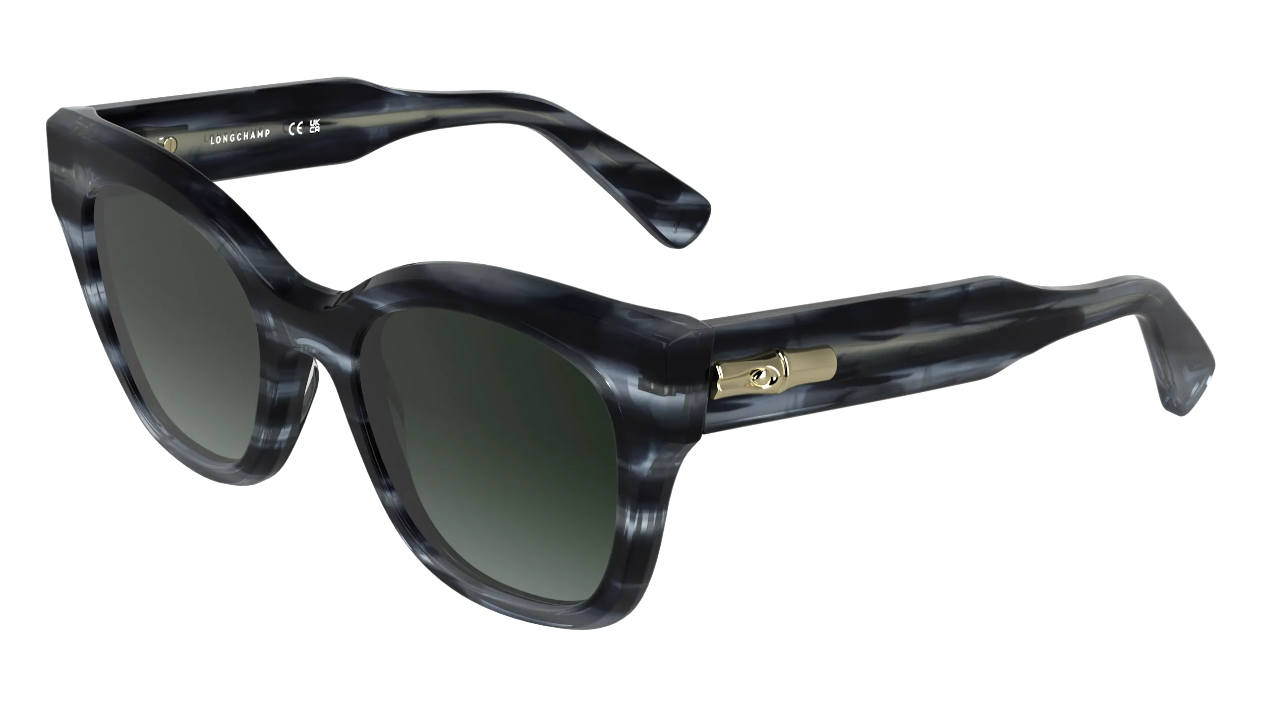 LONGCHAMP LO791S 036 Occhiali da sole Acetato Grigio Verde Squadrata Normale - immagine 1