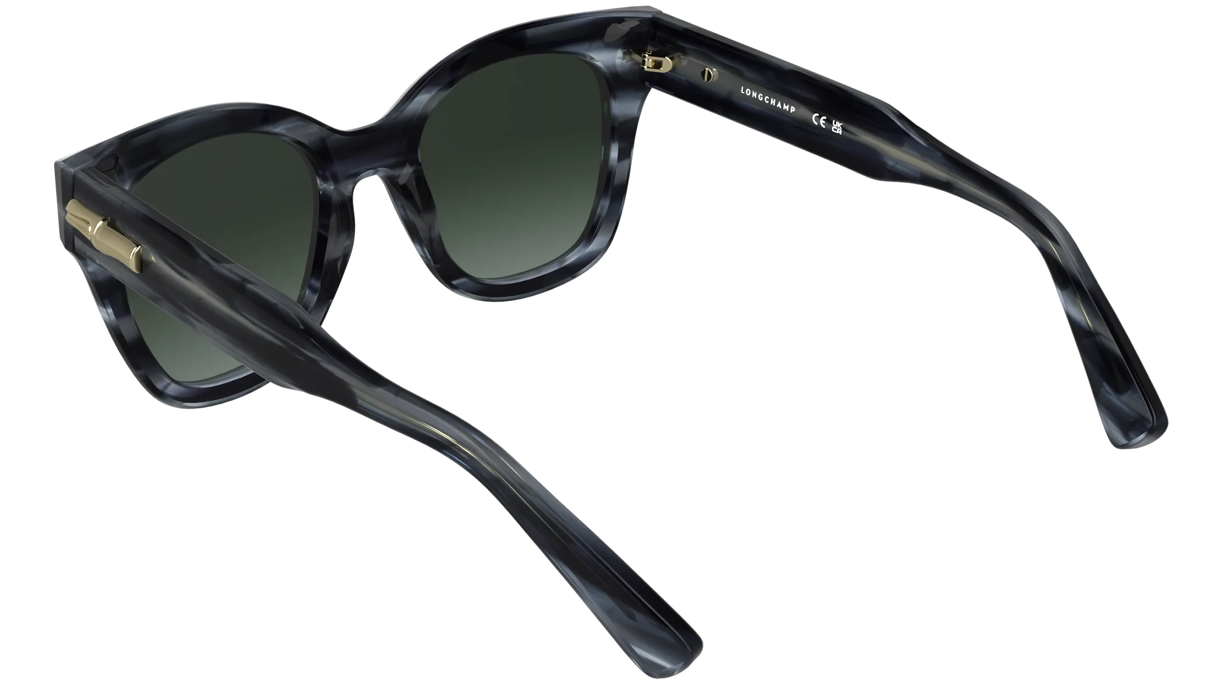 LONGCHAMP LO791S 036 Occhiali da sole Acetato Grigio Verde Squadrata Normale - immagine 4