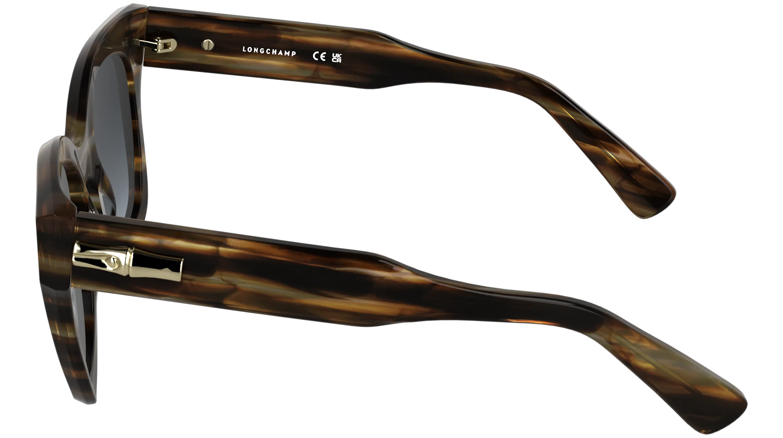 LONGCHAMP LO791S 211 Occhiali da sole Acetato Marrone Squadrata Normale Sfumato - immagine 3
