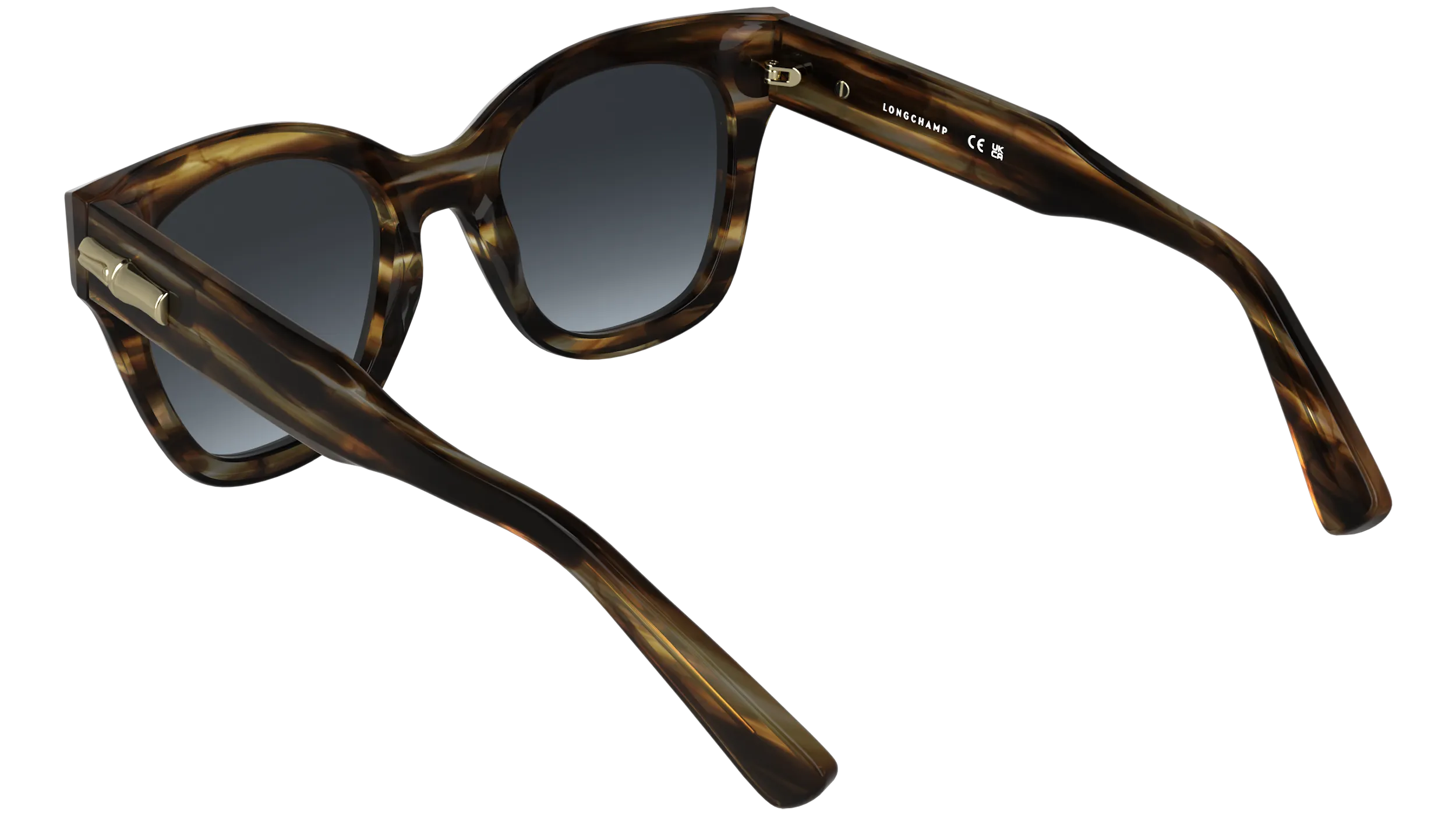 LONGCHAMP LO791S 211 Occhiali da sole Acetato Marrone Squadrata Normale Sfumato - immagine 4