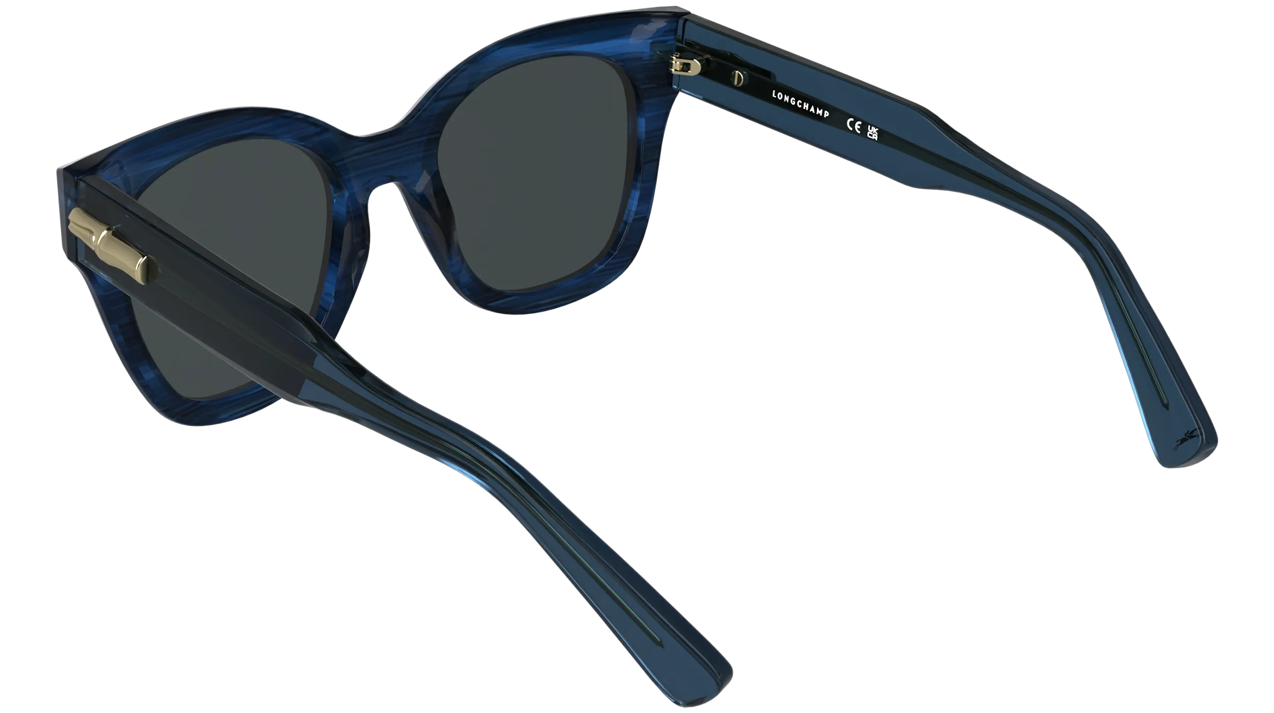 LONGCHAMP LO791S 407 Occhiali da sole Acetato Blu Grigio Squadrata Normale - immagine 4