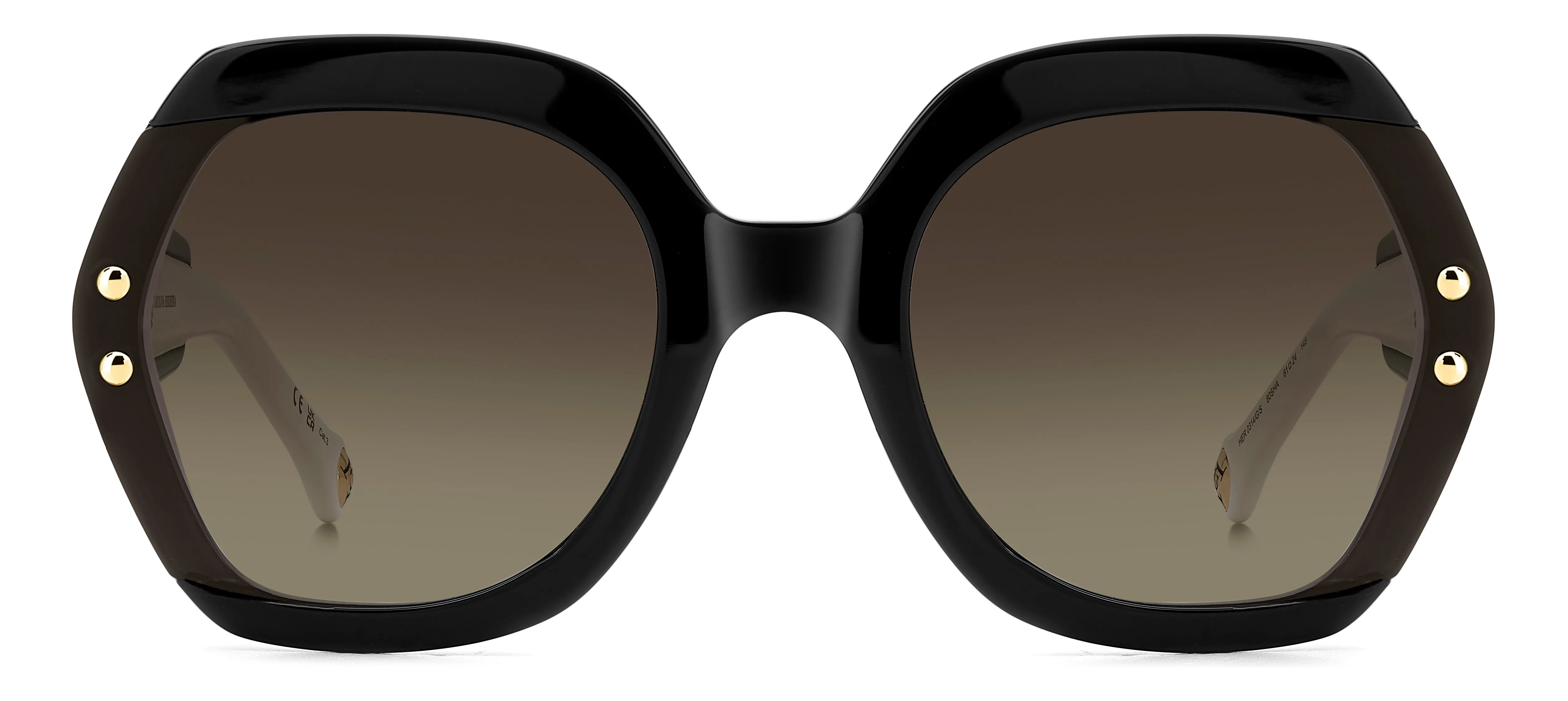 Carolina Herrera HER 0314/G/S 80S/HA Occhiali da sole Acetato Nero Marrone Squadrata Normale Sfumato - immagine 2