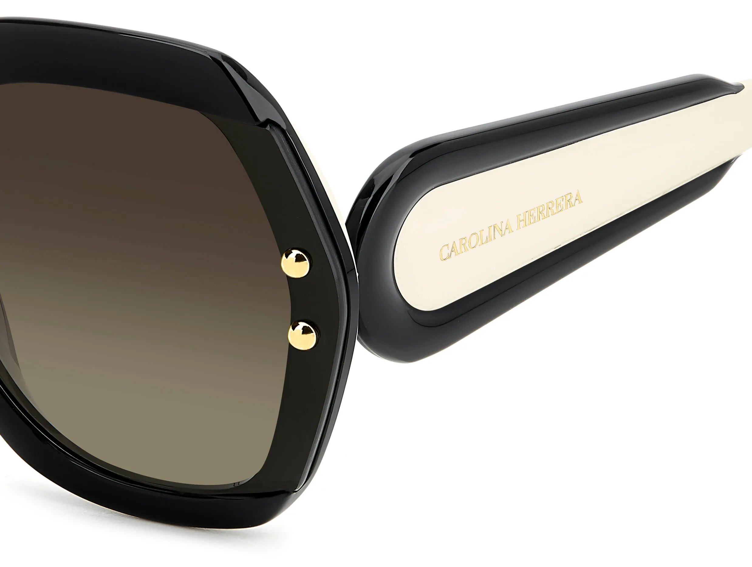 Carolina Herrera HER 0314/G/S 80S/HA Occhiali da sole Acetato Nero Marrone Squadrata Normale Sfumato - immagine 3