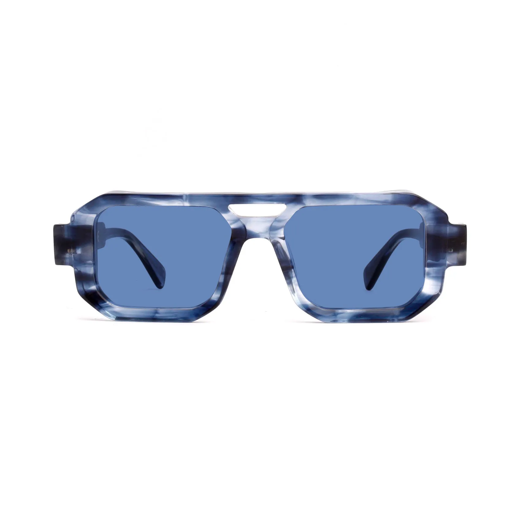 XLAB Moreton Occhiali da sole Acetato Blu Azzurro Squadrata Polarizzata - immagine 2