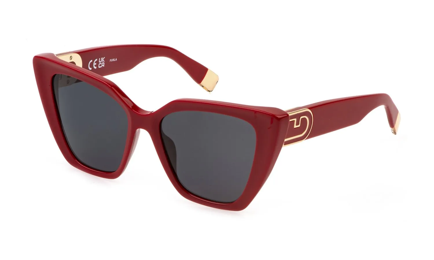 Furla SFU879 09LB Occhiali da sole Acetato Rosso Fumo Farfalla Normale - immagine 1