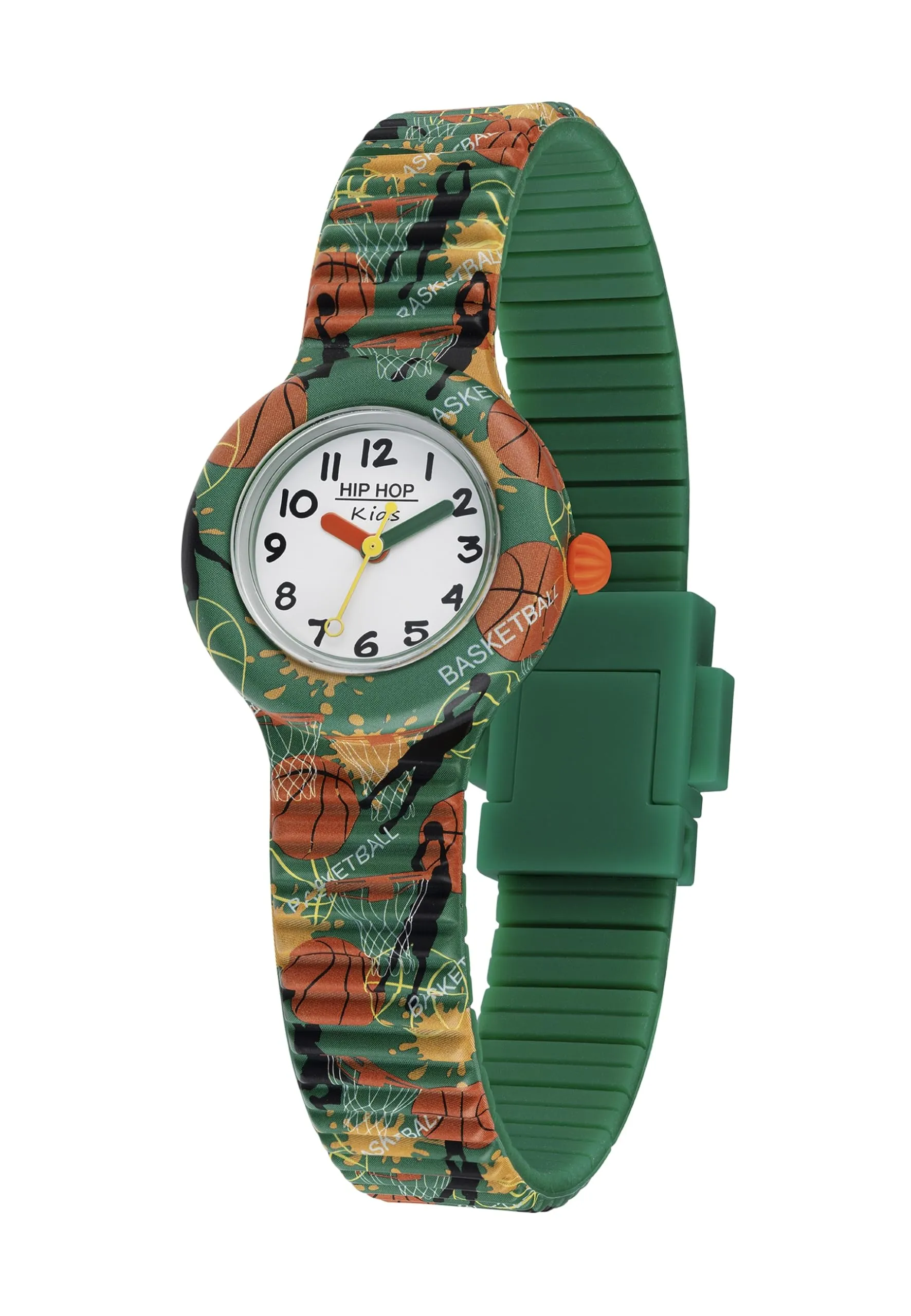 HIP HOP, Collezione Kids Fun, Orologio Bambino Basket, con Cinturino in Silicone Intercambiabile, Indici e Sfere Colorate, Cassa 28 mm, Movimento al Quarzo, Resistente all'Acqua, Lunghezza Regolabile - immagine 2
