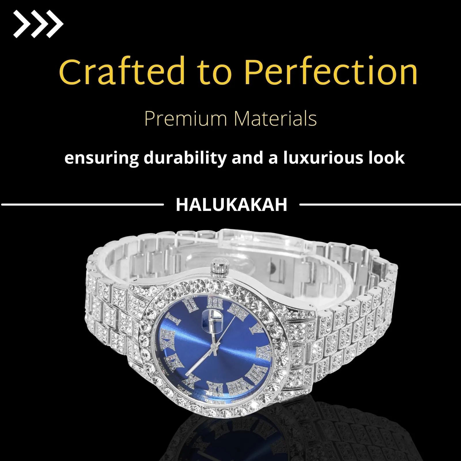 HALUKAKAH Orologio con Diamanti per Bambini - Placcato Platino - immagine 4