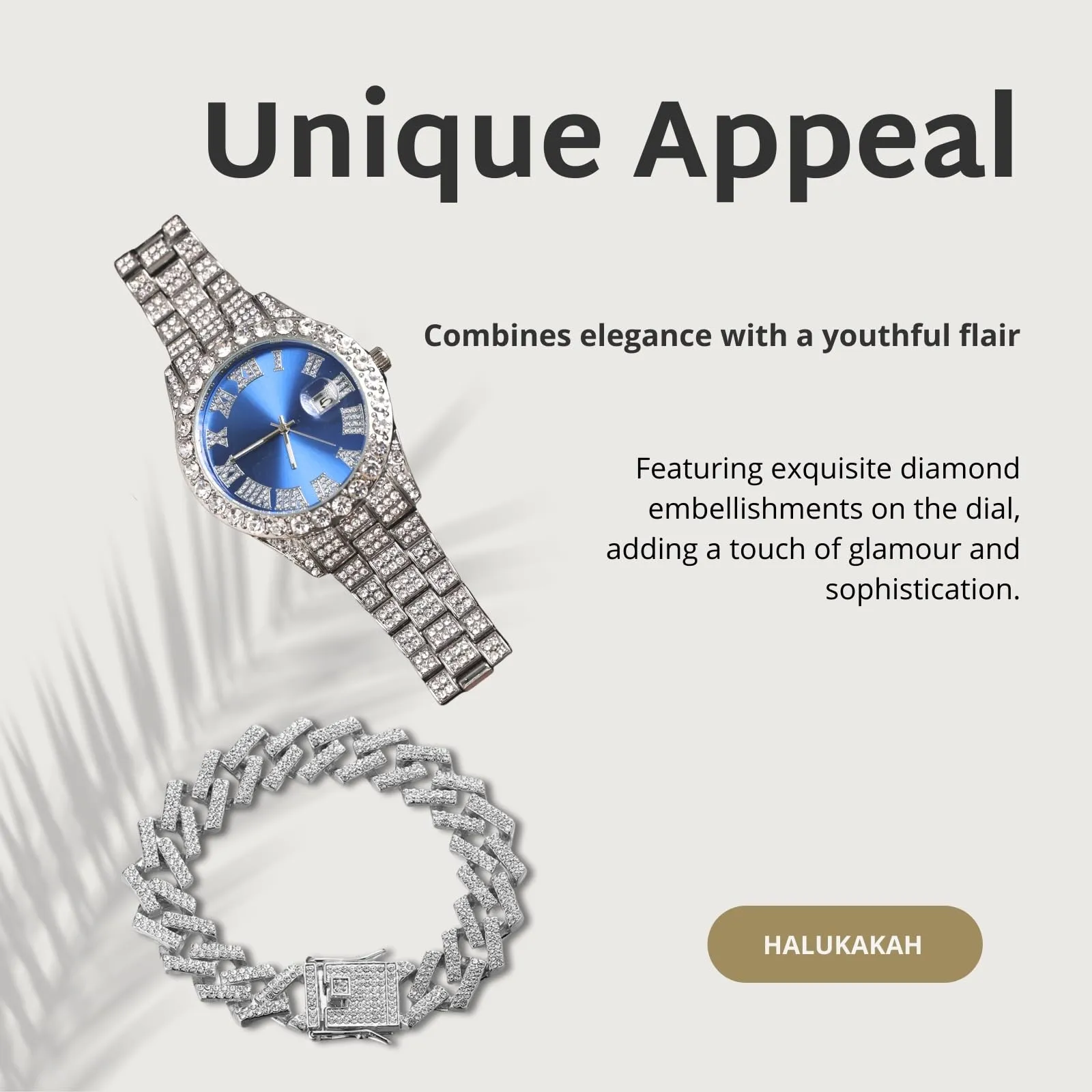HALUKAKAH Orologio con Diamanti per Bambini - Placcato Platino - immagine 5