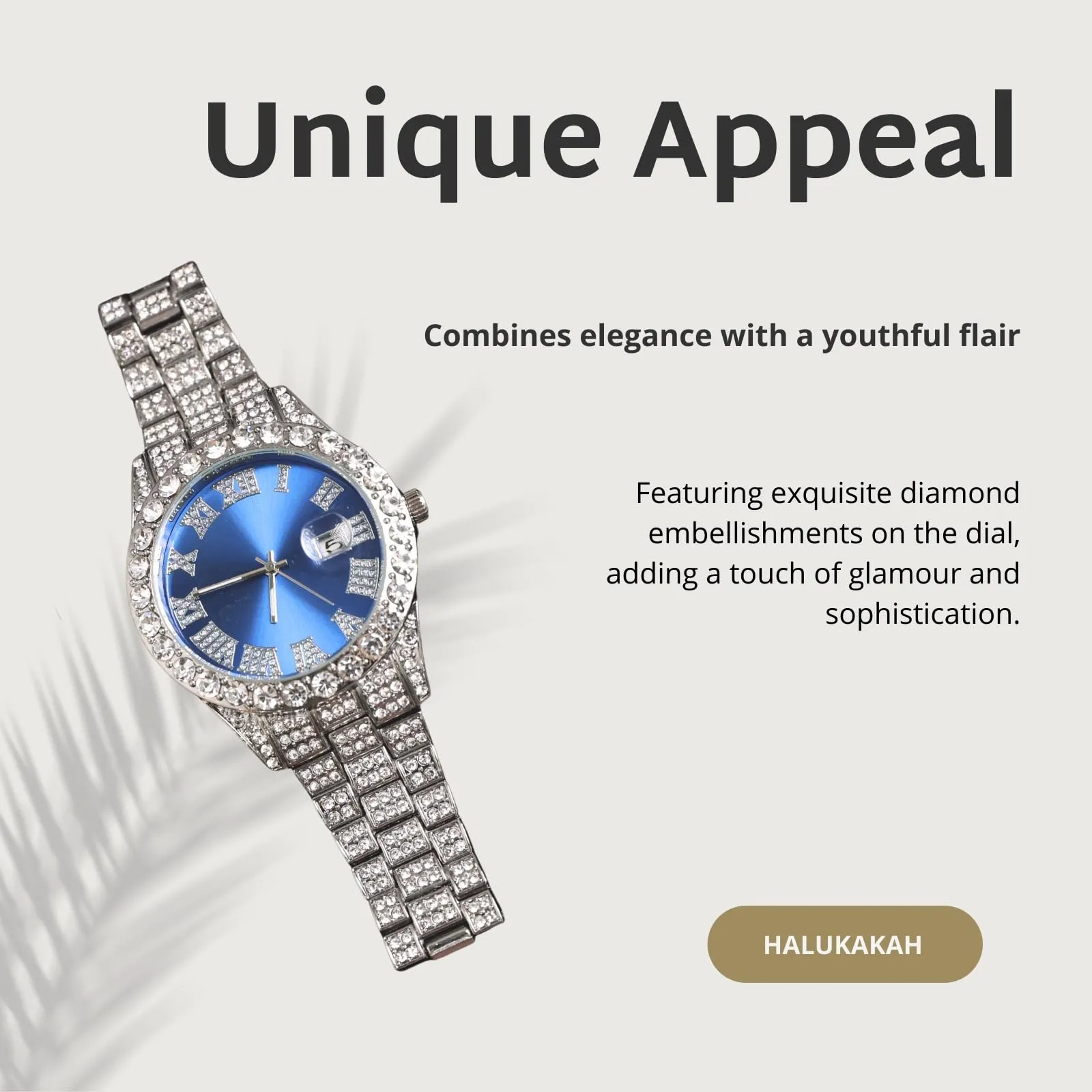 HALUKAKAH Orologio con Diamanti per Bambini - Placcato Platino - immagine 5