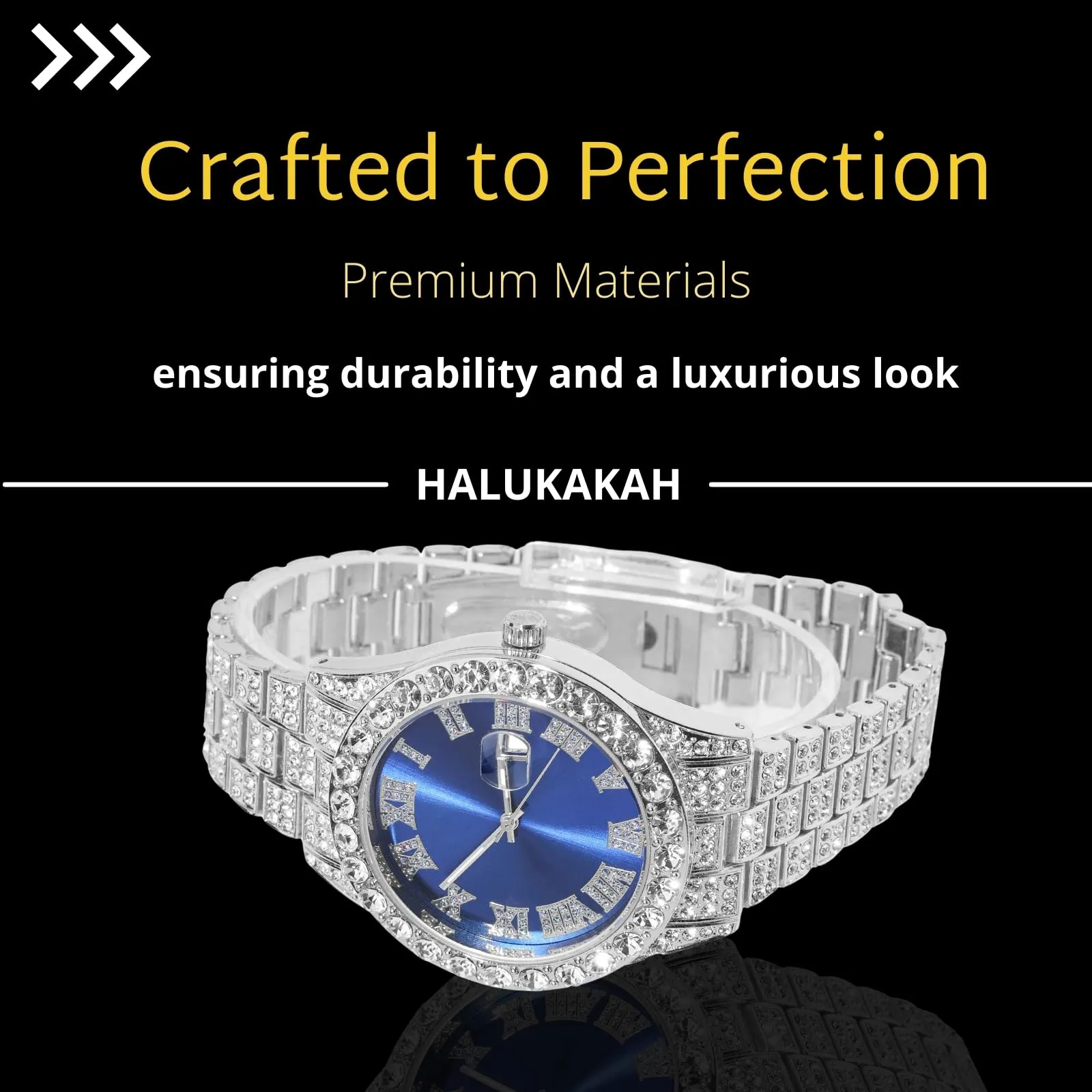 HALUKAKAH Orologio con Diamanti per Bambini - Placcato Platino - immagine 4