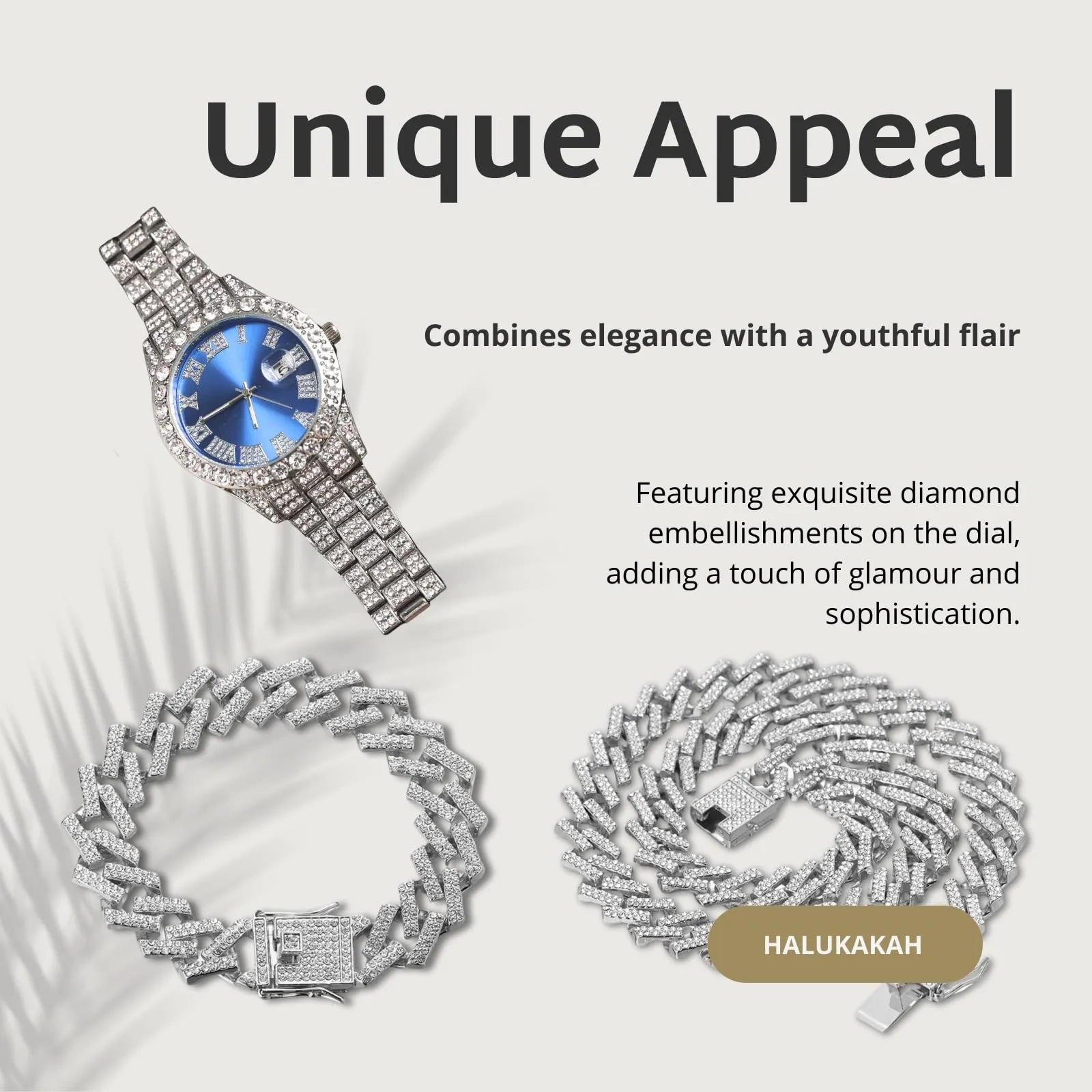 HALUKAKAH Orologio con Diamanti per Bambini - Placcato Platino - immagine 5