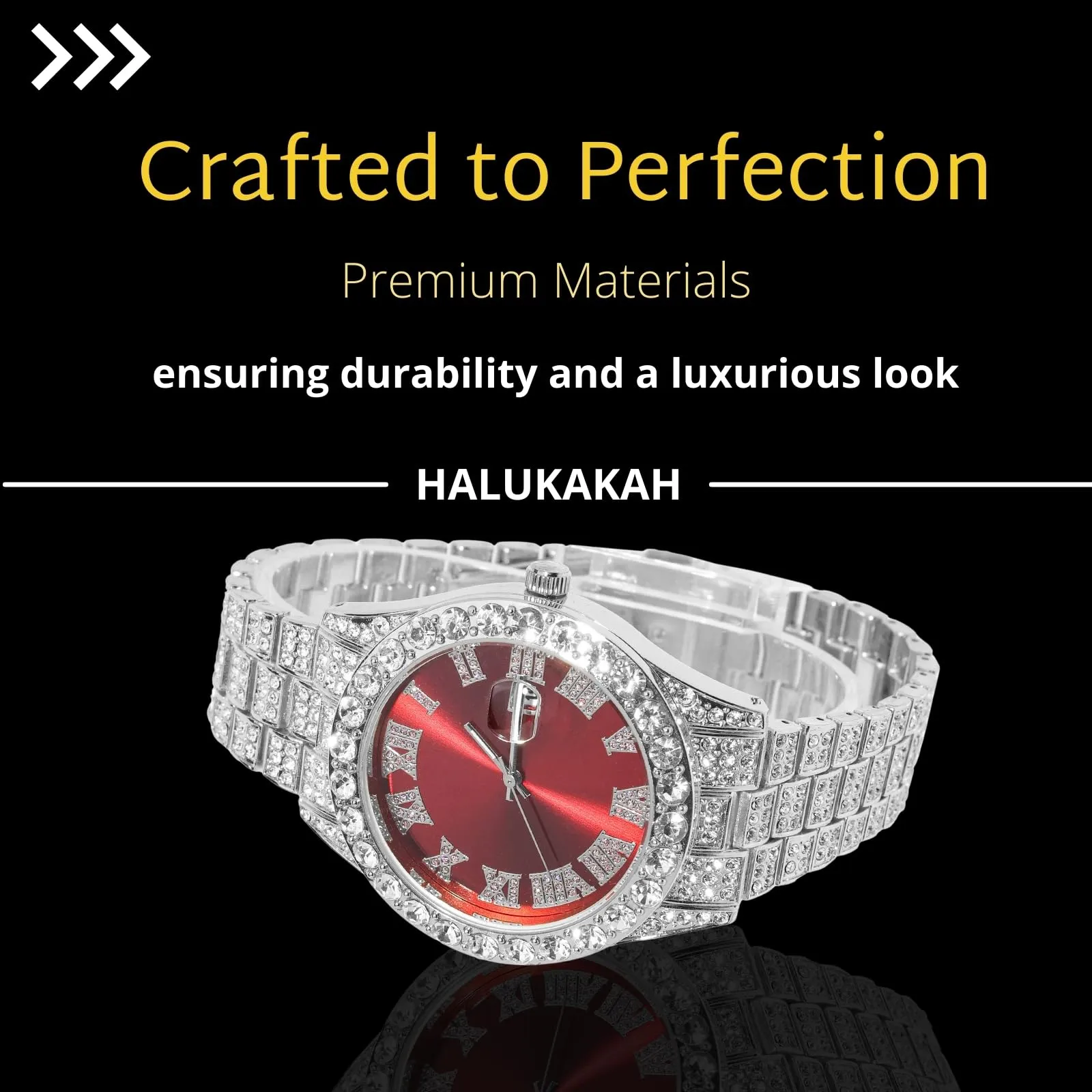 HALUKAKAH Orologio con Diamanti per Bambini - Placcato Platino - immagine 4