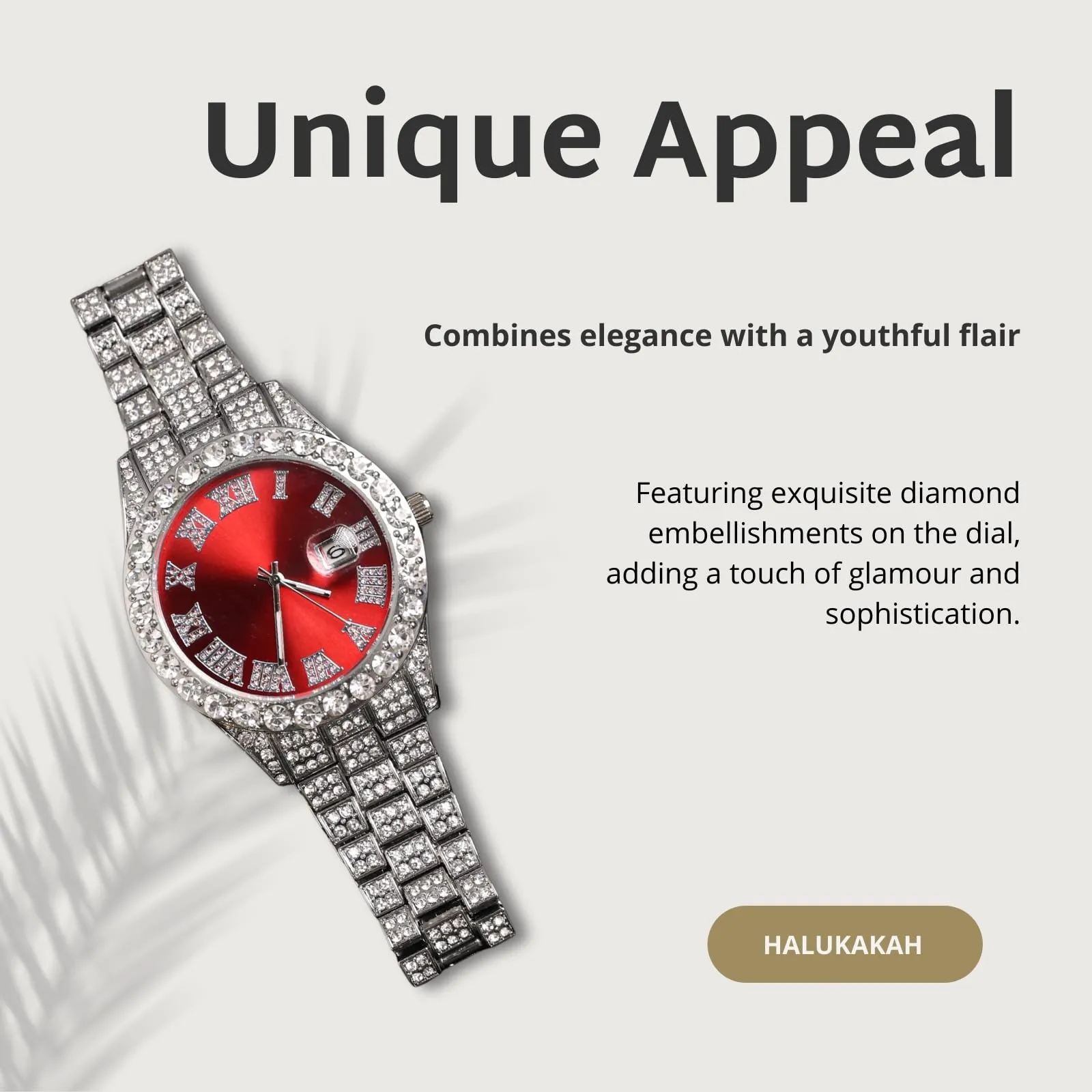 HALUKAKAH Orologio con Diamanti per Bambini - Placcato Platino - immagine 5