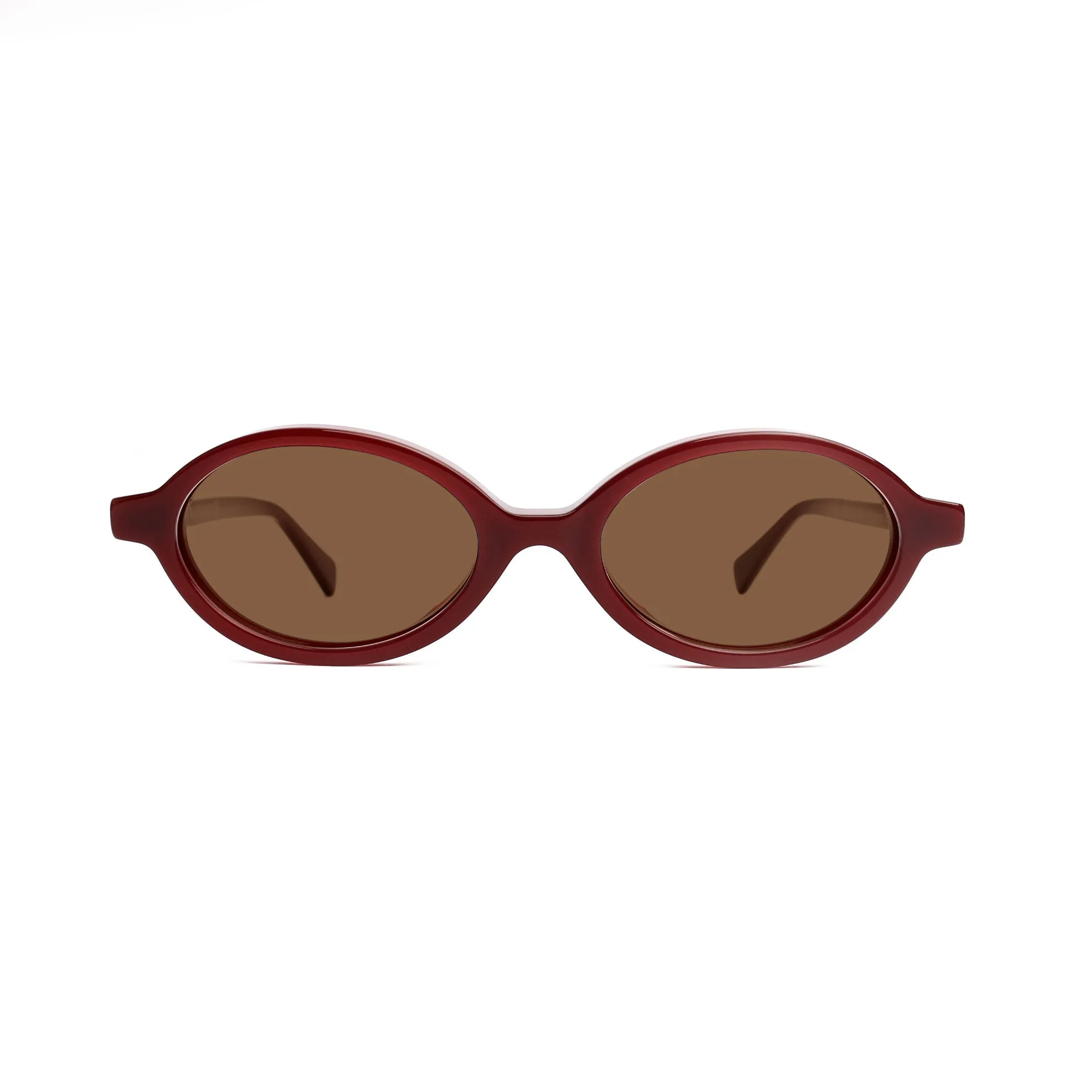 XLAB Rodi Occhiali da sole Acetato Bordeaux Verde G15 Rotonda Polarizzata - immagine 2