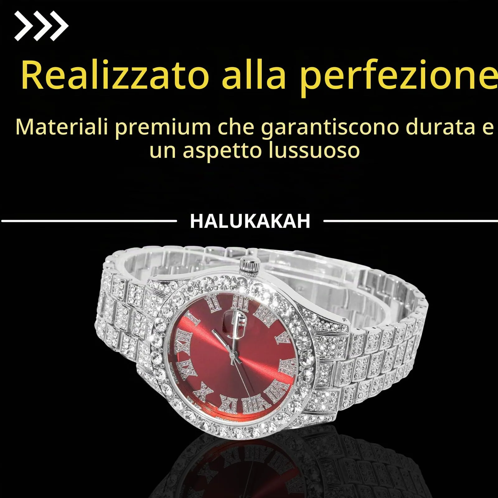 HALUKAKAH Orologio con Diamanti per Bambini - Placcato Platino - immagine 4