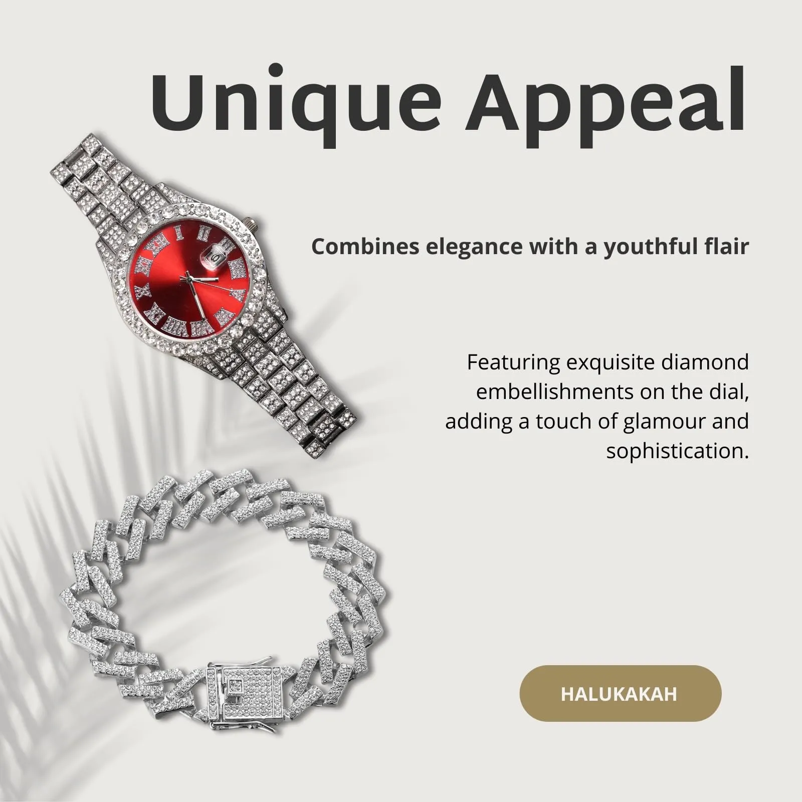HALUKAKAH Orologio con Diamanti per Bambini - Placcato Platino - immagine 5