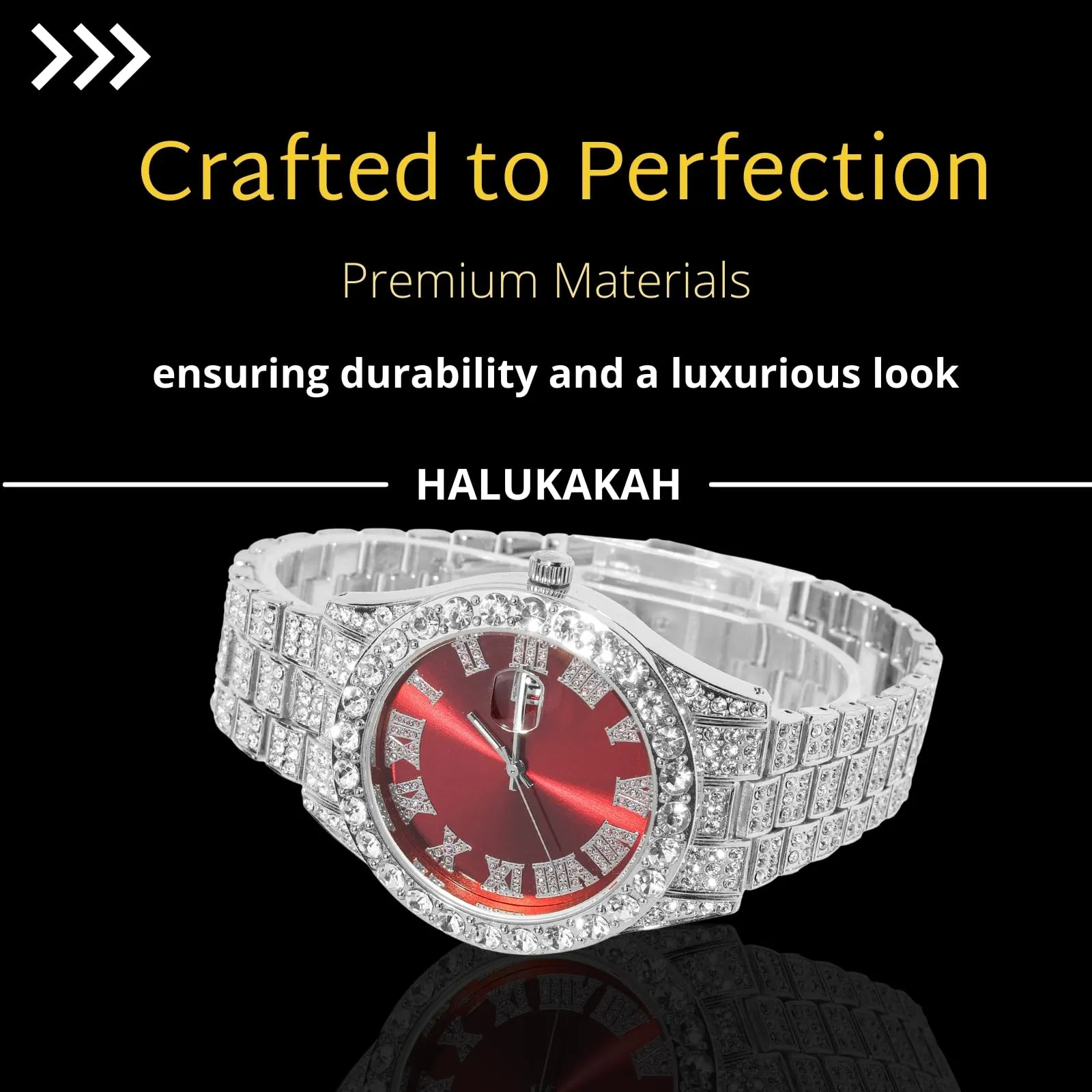 HALUKAKAH Orologio con Diamanti per Bambini - Placcato Platino - immagine 4