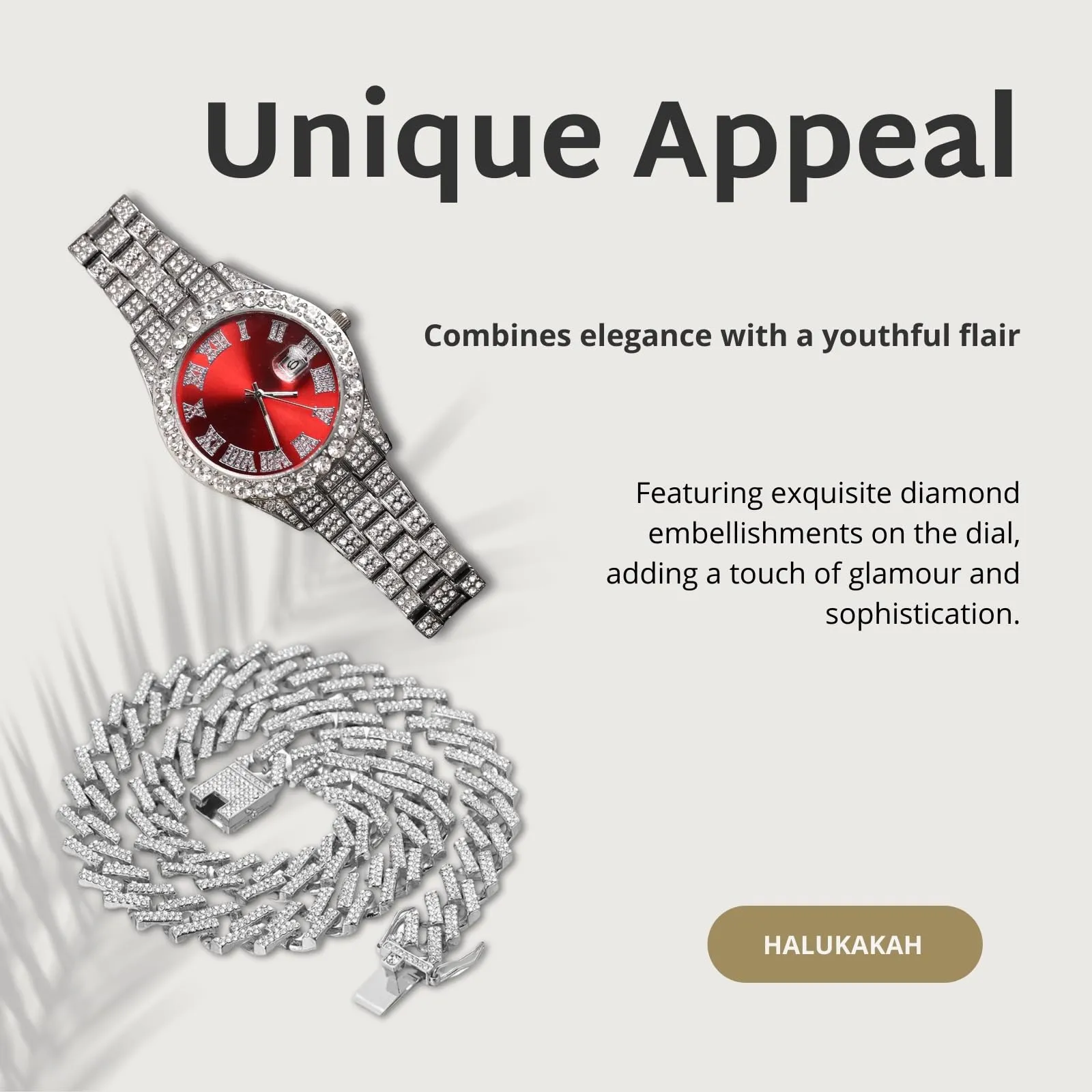 HALUKAKAH Orologio con Diamanti per Bambini - Placcato Platino - immagine 5