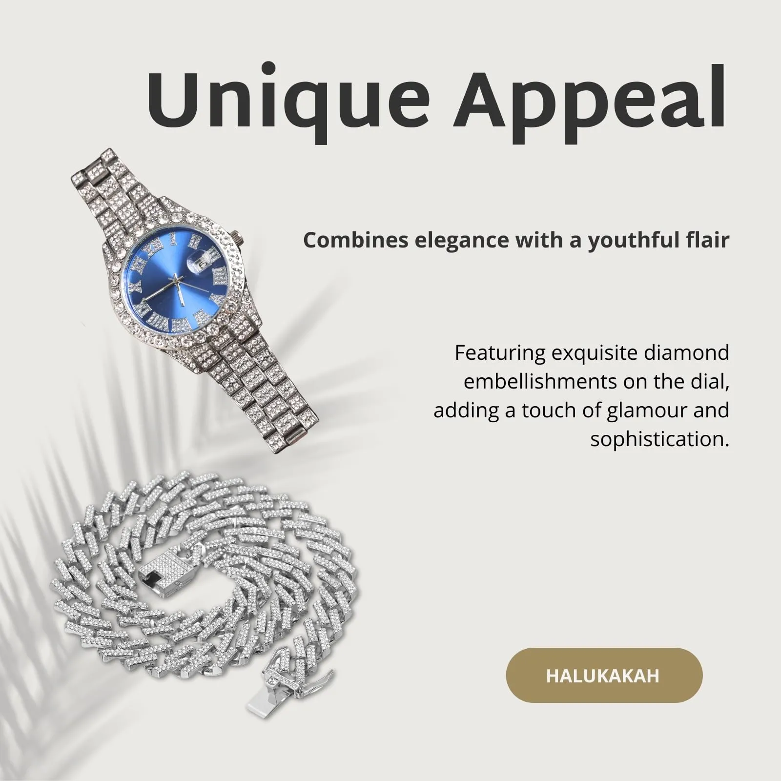 HALUKAKAH Orologio con Diamanti per Bambini - Placcato Platino - immagine 5