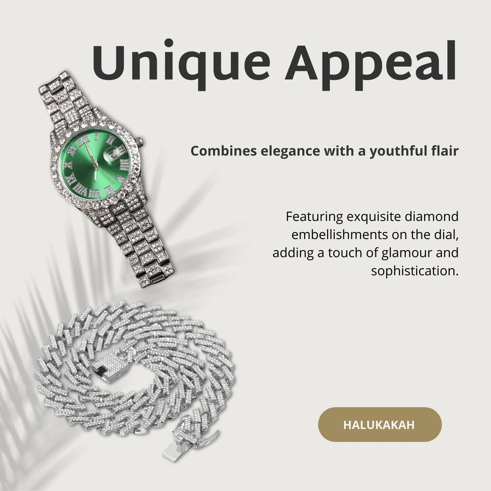 HALUKAKAH Orologio con Diamanti per Bambini - Placcato Platino - immagine 5