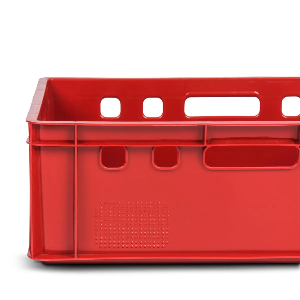 Gardivo - Lot de 5 caisses E2 rouges, 60 x 40 x 20 cm - Scatola di archiviazione impilabile in plastica robusta - Adatta all'uso alimentare - immagine 5