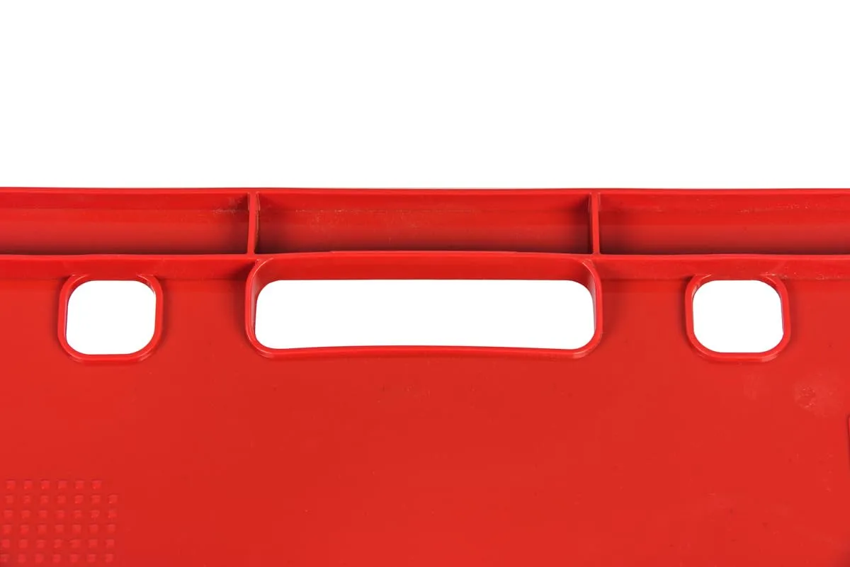 Gardivo - Lot de 5 caisses E2 rouges, 60 x 40 x 20 cm - Scatola di archiviazione impilabile in plastica robusta - Adatta all'uso alimentare - immagine 8