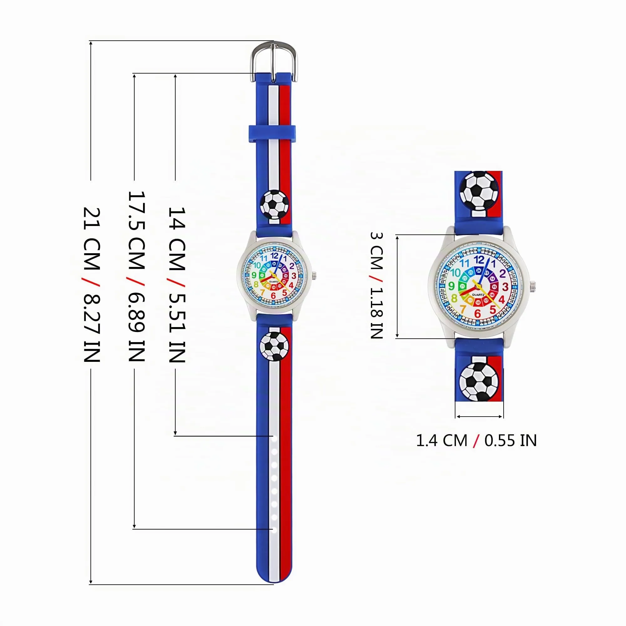 MUXIJIA Orologio Educativo per Bambini - Analogico Quarzo Orologi da Polso per Ragazzi e Ragazze - 3D Cartone Animato Cinturino in Silicone Orologio per Bambini e Ragazzi da 3-10 Anni - immagine 3