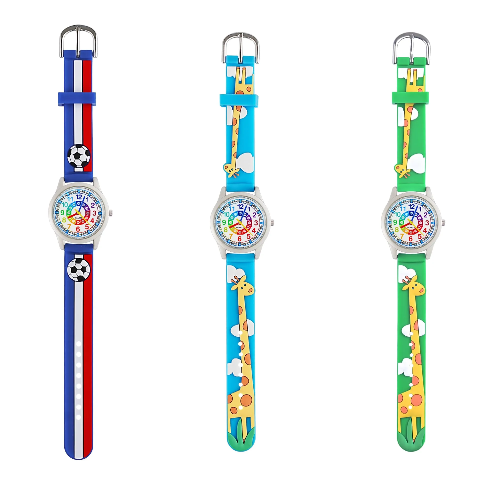 MUXIJIA Orologio Educativo per Bambini - Analogico Quarzo Orologi da Polso per Ragazzi e Ragazze - 3D Cartone Animato Cinturino in Silicone Orologio per Bambini e Ragazzi da 3-10 Anni - immagine 4