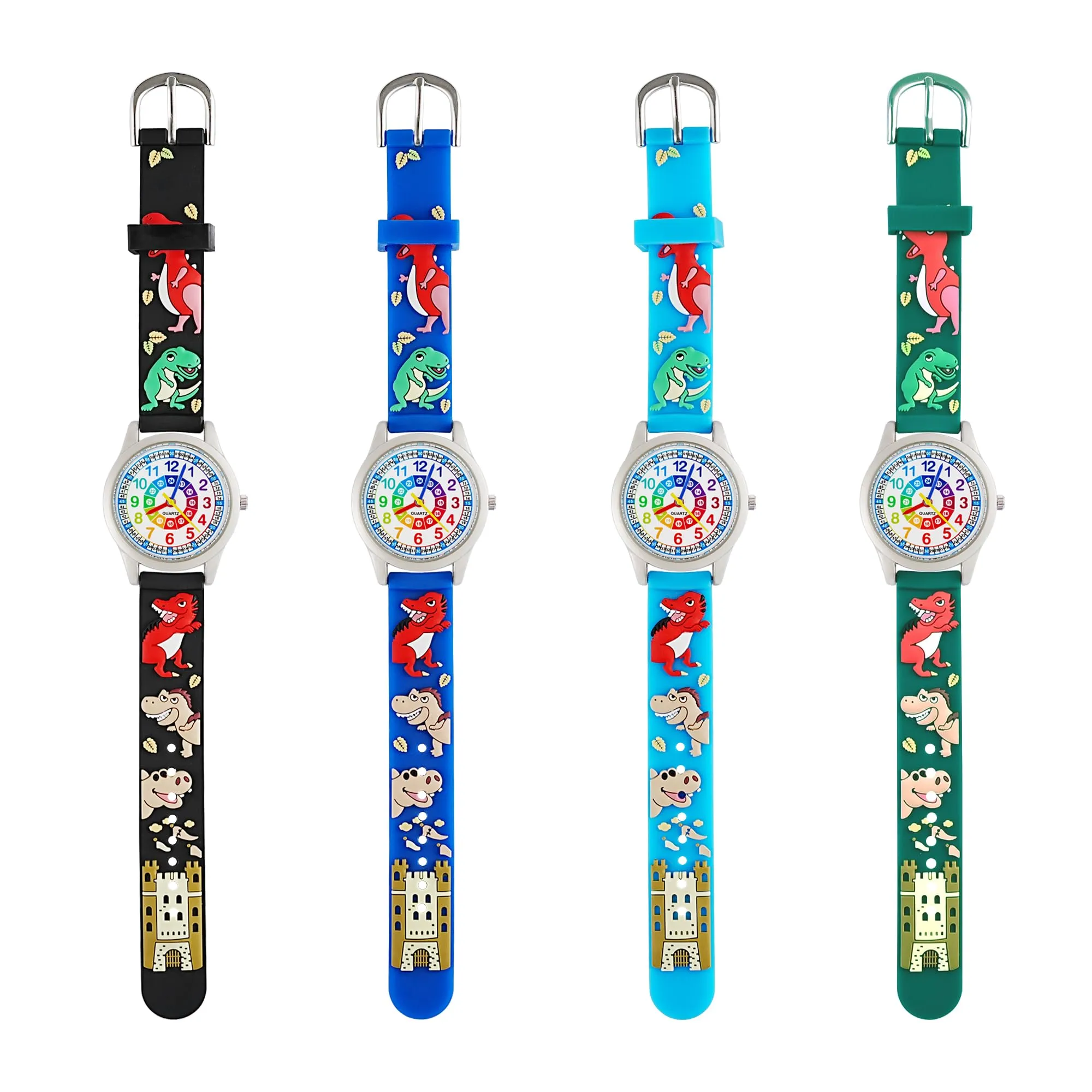 MUXIJIA Orologio Educativo per Bambini - Analogico Quarzo Orologi da Polso per Ragazzi e Ragazze - 3D Cartone Animato Cinturino in Silicone Orologio per Bambini e Ragazzi da 3-10 Anni - immagine 4